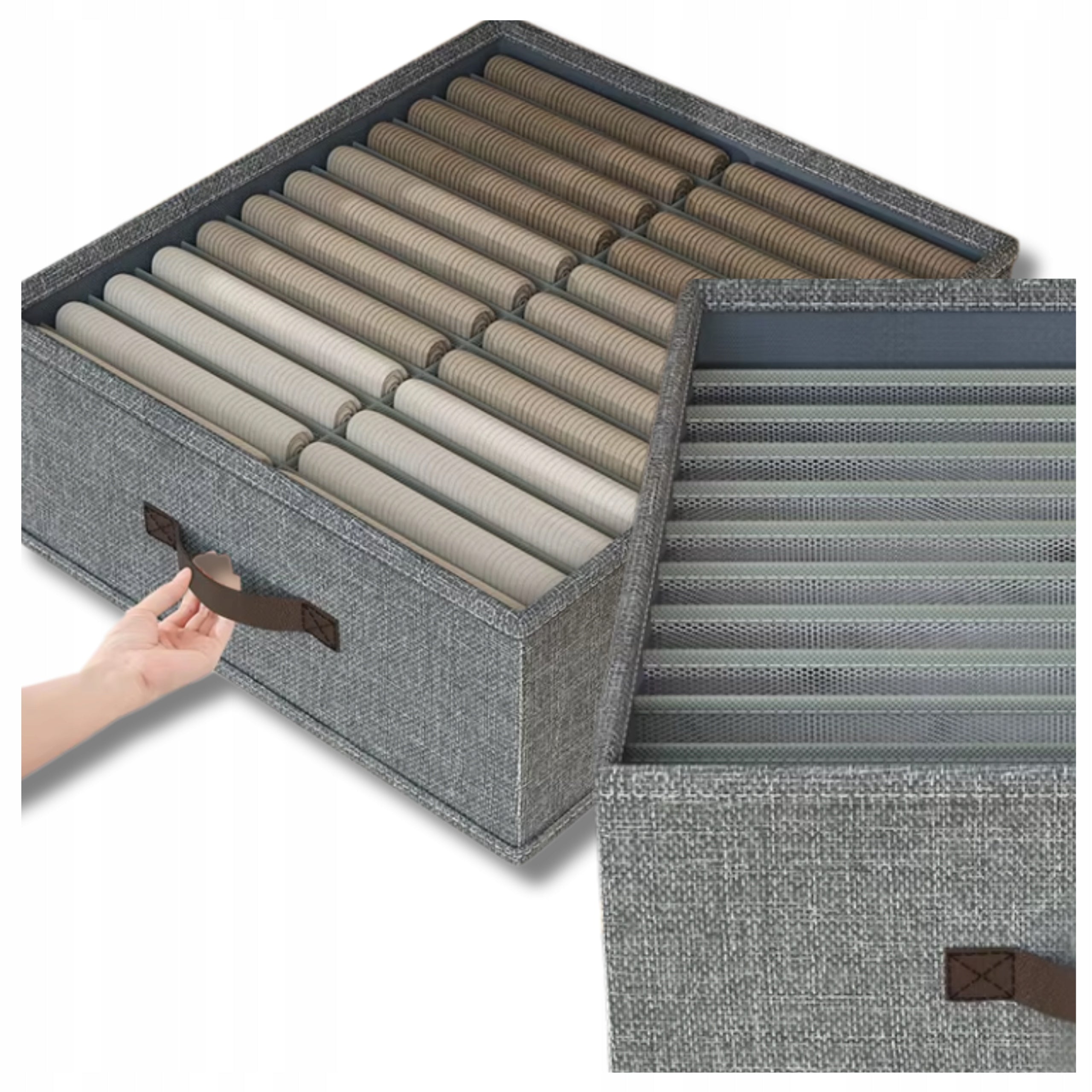 Clothes Drawer Organizer Cabinet Insert 50 x 45 cm with Compartments Manufacturer code Organizer do szuflady szafki na ubrania