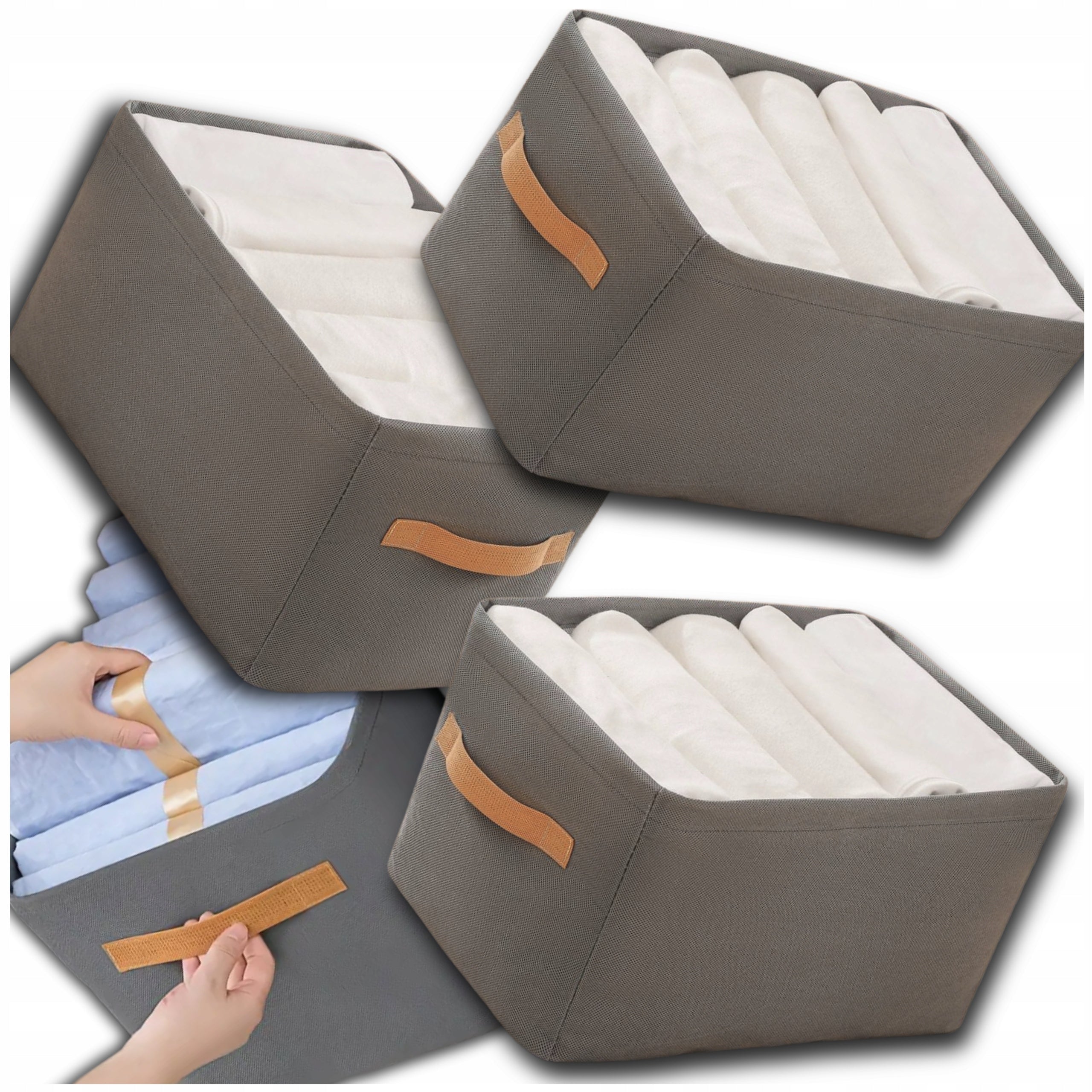 Clothes Organizer Set Organizers 3pcs Rigid for Cabinet Box Packaging status original