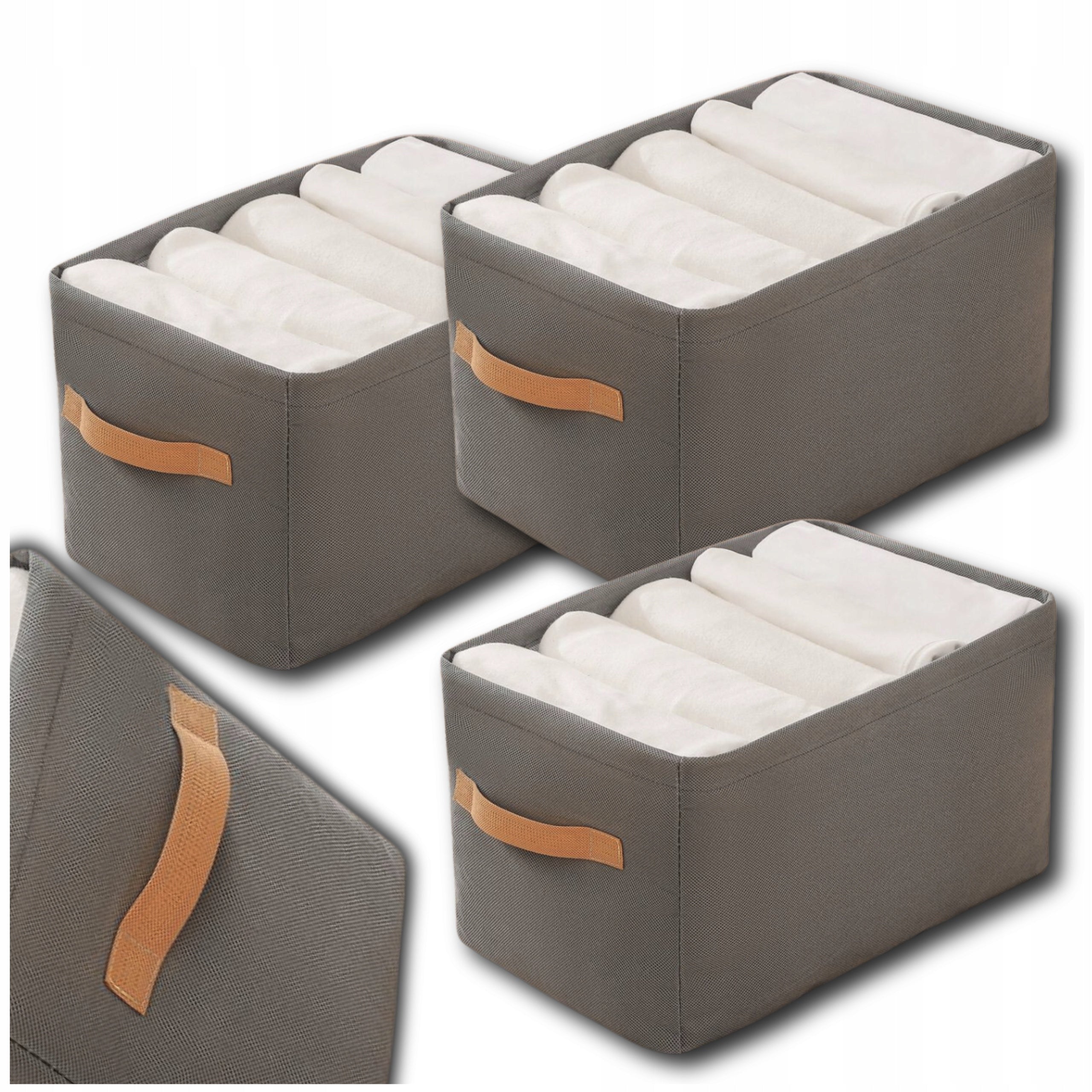 Clothes Organizer Set Organizers 3pcs Rigid for Cabinet Box
