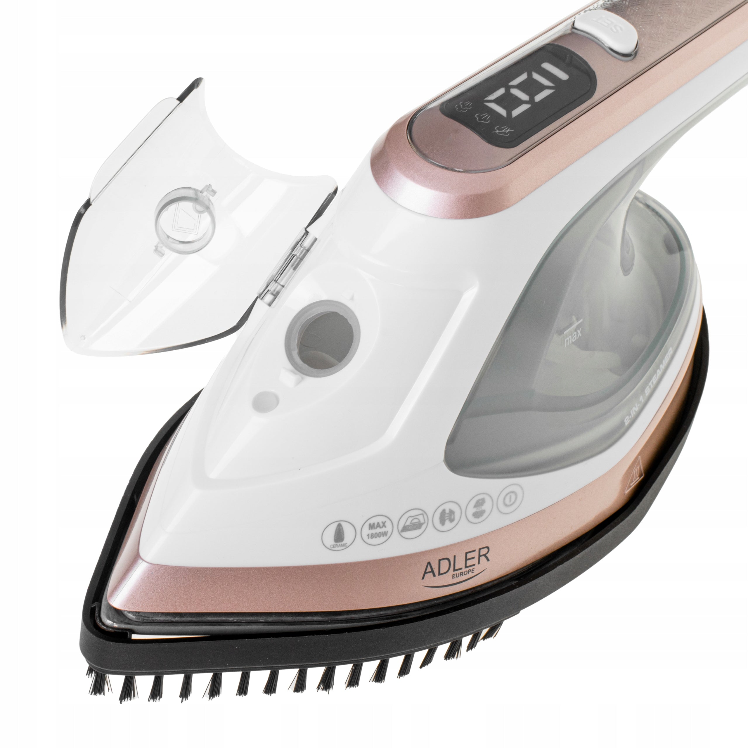 Clothes Steamer Steam Iron 2in1 Steamer 1800W Ceramic LED Foot Power 1800 W