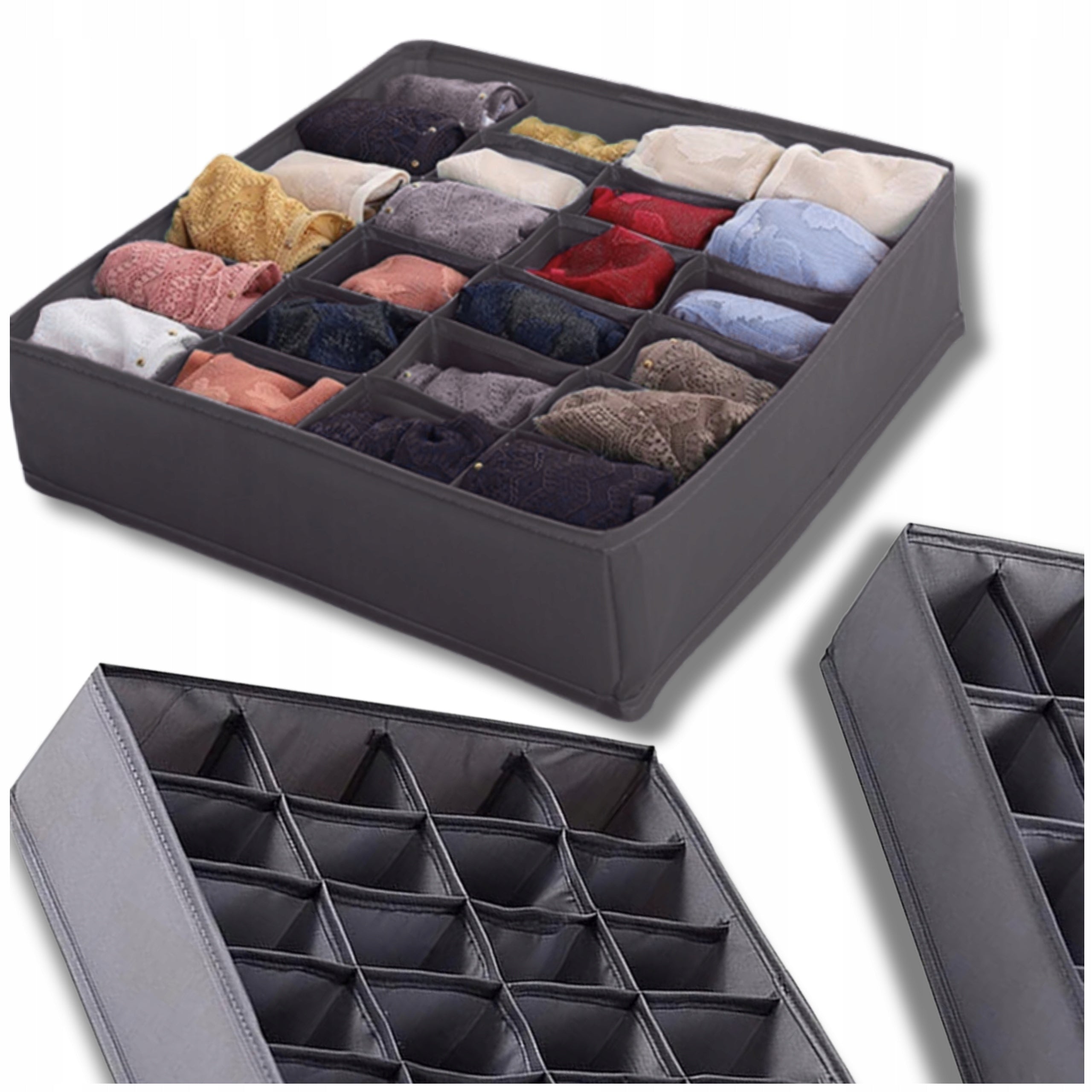 Clothes organizer closet cabinet socks panties grey roomy wardrobe