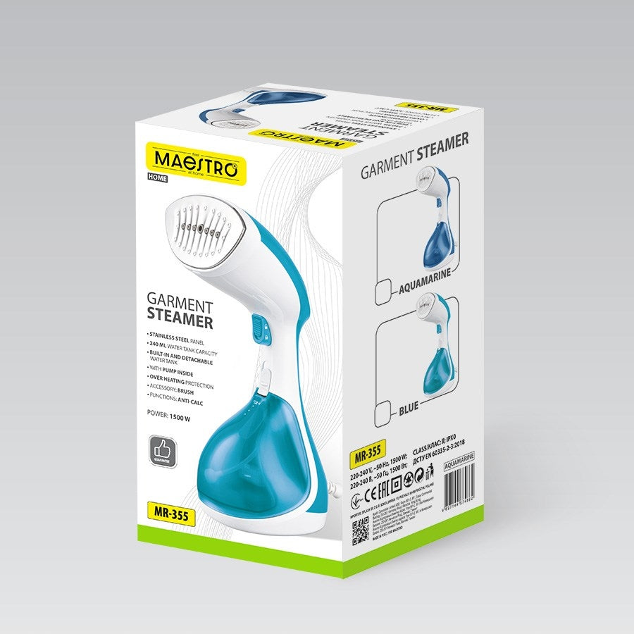 Clothes steamer 1500W Maestro MR-355-AQUAMARINE Power 1500 W