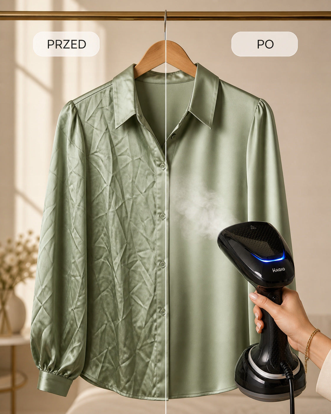 Clothes steamer /Steamer MAGIO 1700W – manual, 40 g/min, auto-off, 350ml Model MG-337