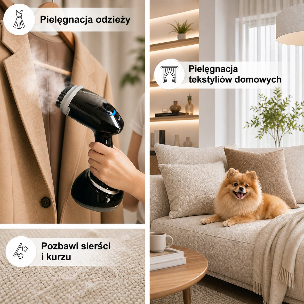 Clothes steamer /Steamer MAGIO 1700W – manual, 40 g/min, auto-off, 350ml Power 1700 W