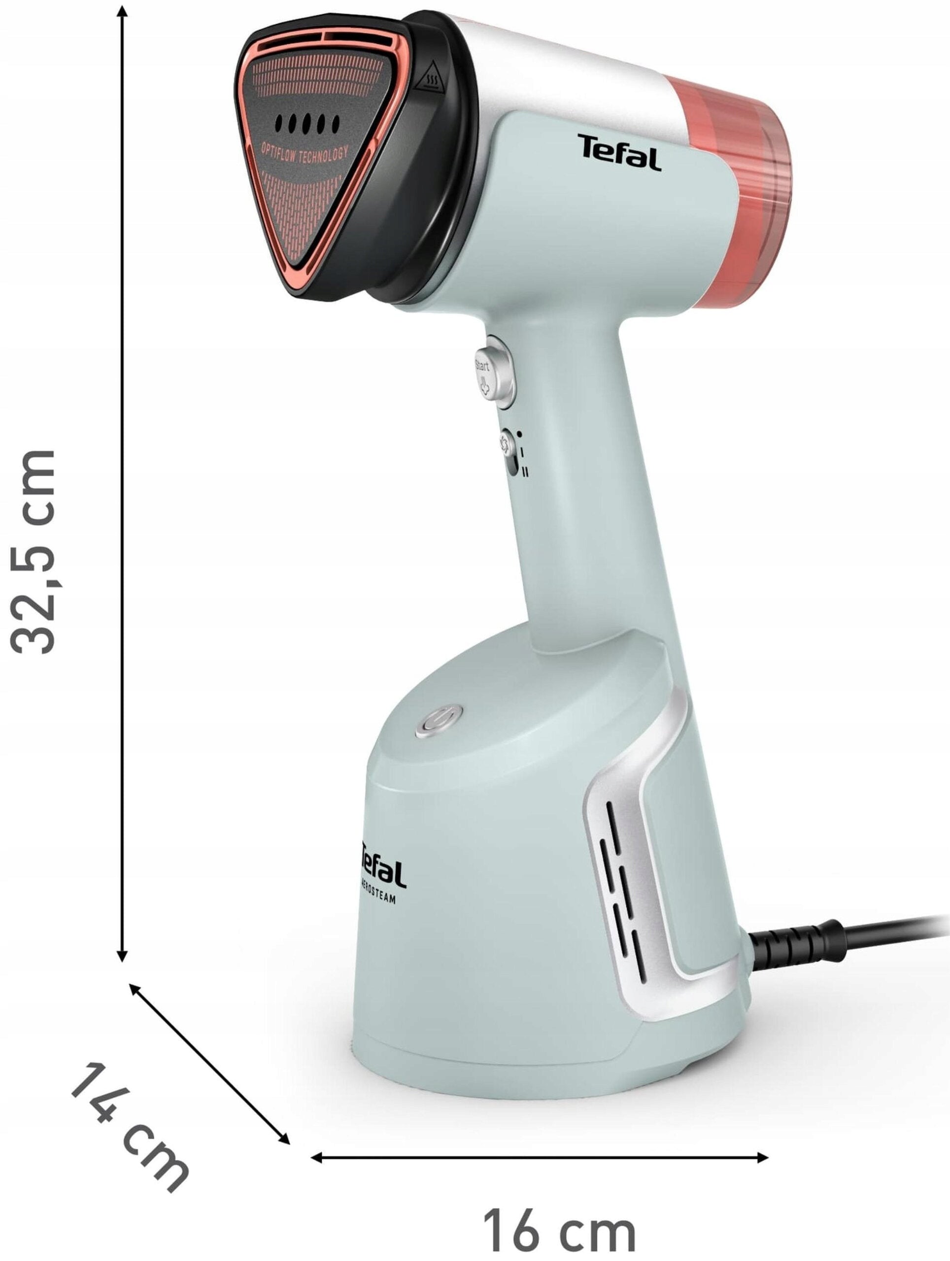 Clothes steamer (Steamer) TEFAL DT9814F0 Aerosteam Functions vertical steam ejection steam flow adjustment