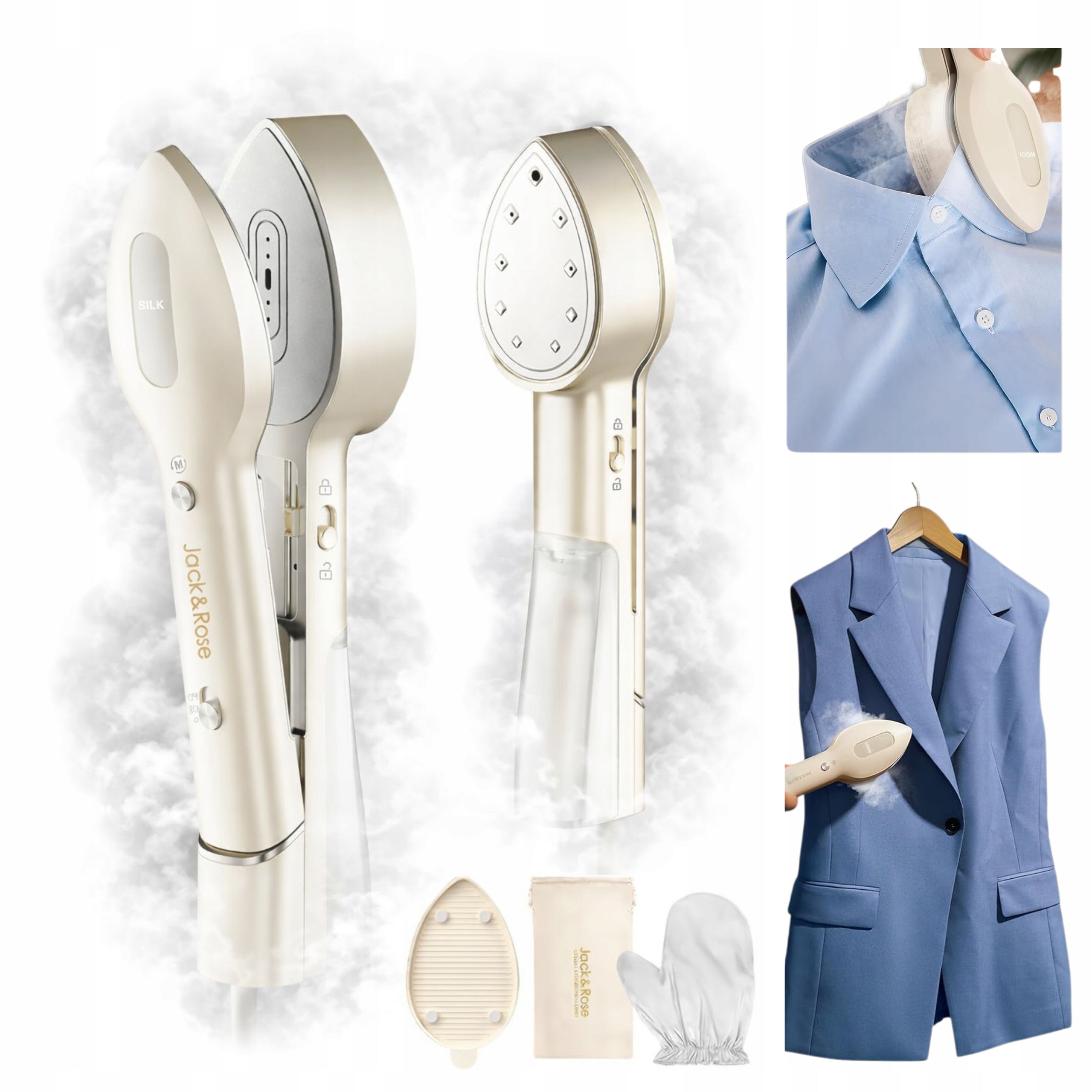 Clothes steamer steam iron travel 1000 W fast heating 15 s