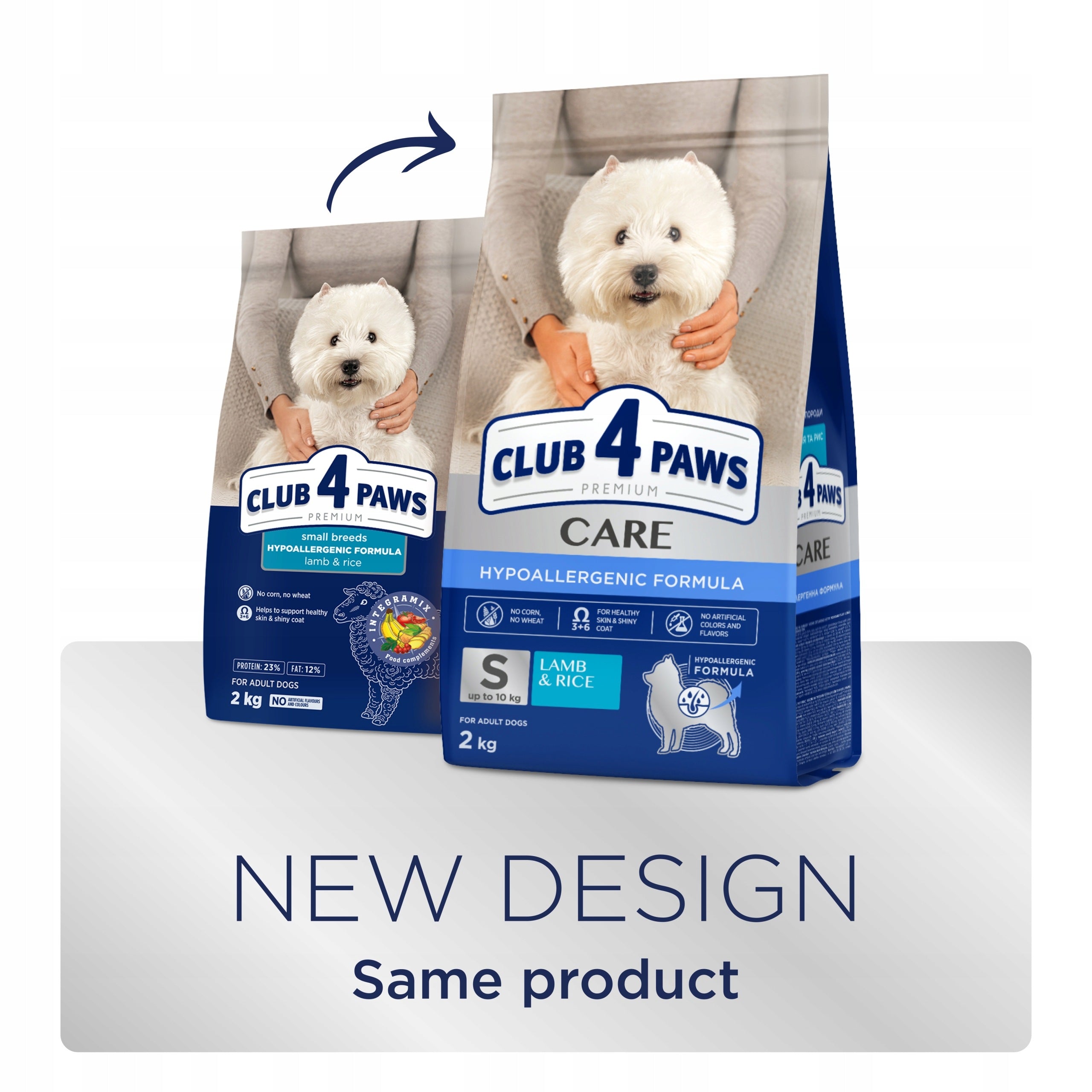 Club 4 Paws Adult Dog Food Lamb & Rice Hypoallergenic 2kg Manufacturer code 4820083909603