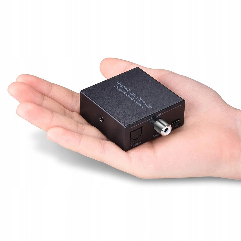 Coaxial Audio Converter to Toslink SPDiF OPTICAL Two-Way 2x RCA Brand Spacetronik