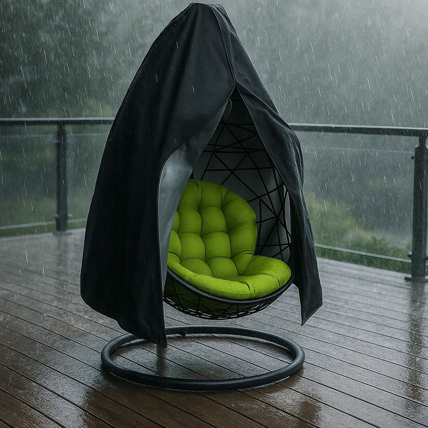 Cocoon Cover Hanging Basket Garden Chair Swing Waterproof UV Pouch Length 190 cm