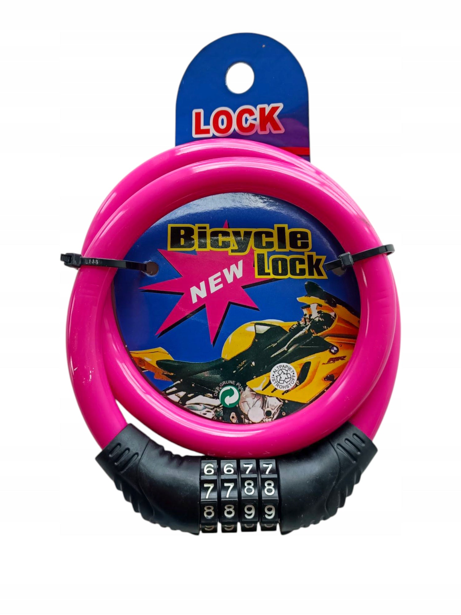 Code clasp Spiral color lock for cipher 55cm Brand Bicycle