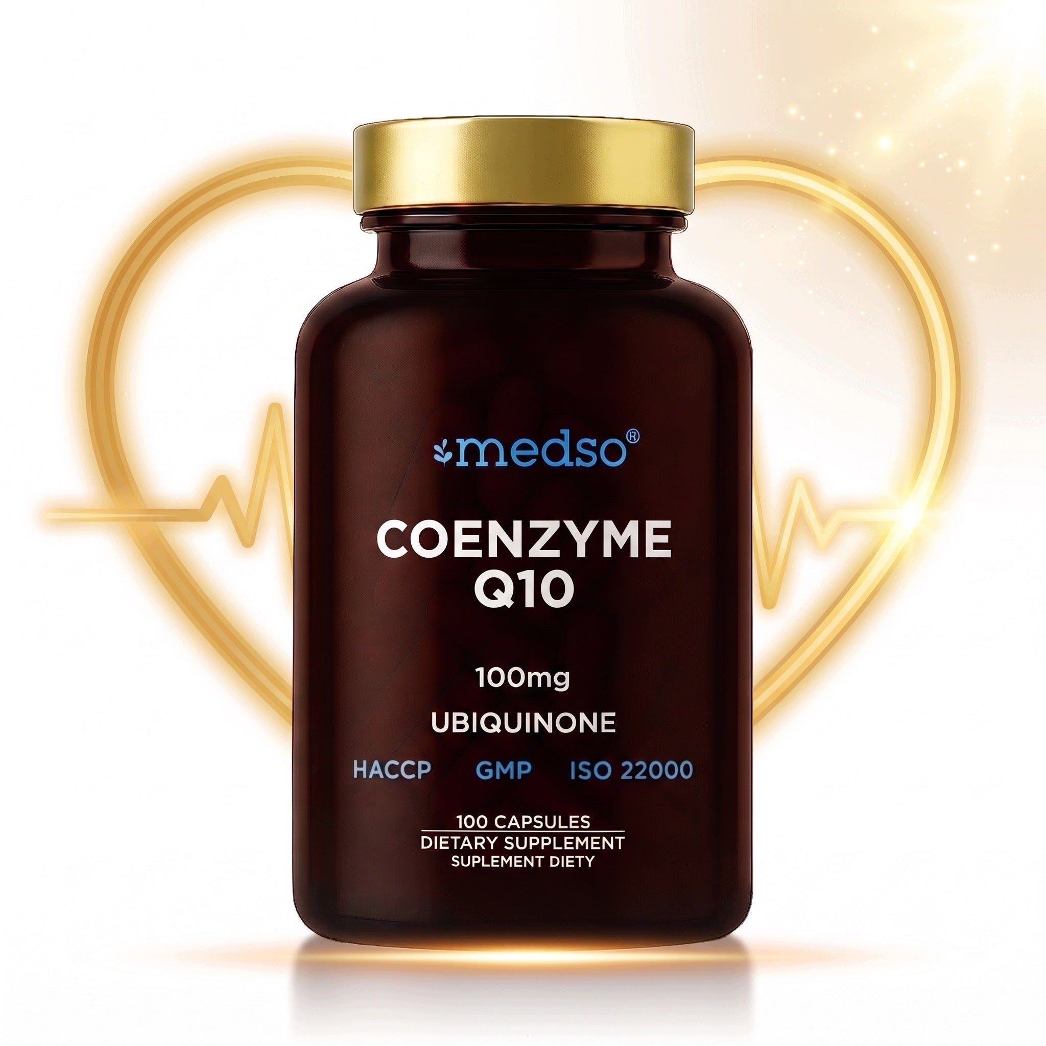 Coenzyme Q10 100mg Ubiquinone Heart Nervous System Skin medso 100caps. vege Manufacturer code Koenzym Q10 100mg