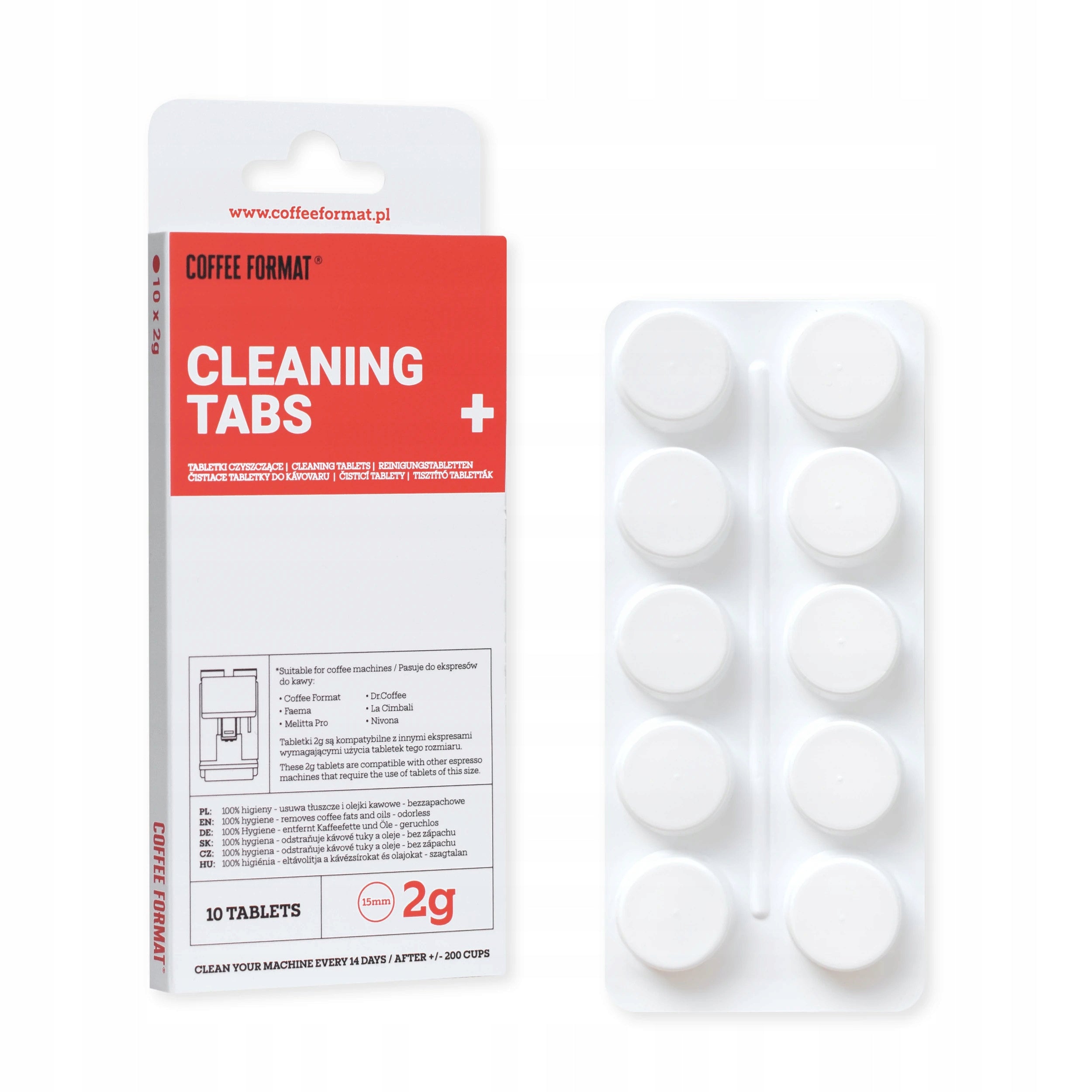 Coffee Format Espresso Machine Cleaning Tablets 10pcs x 2g