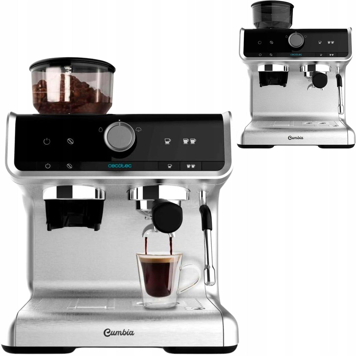 Coffee Maker CECOTEC 01589 20 Bar 1550W Built-in 30 Degree Grinder