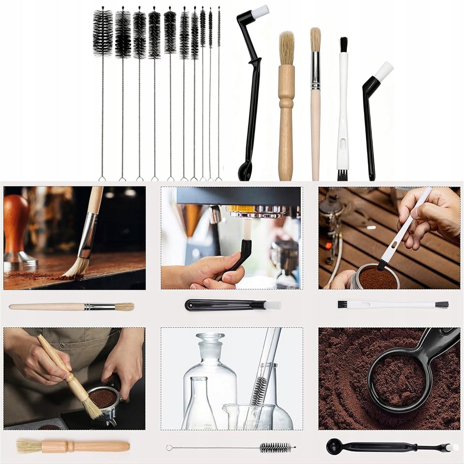 Coffee Maker Cleaning Kit 15pcs Large Cleaning Brushes Brand no brand