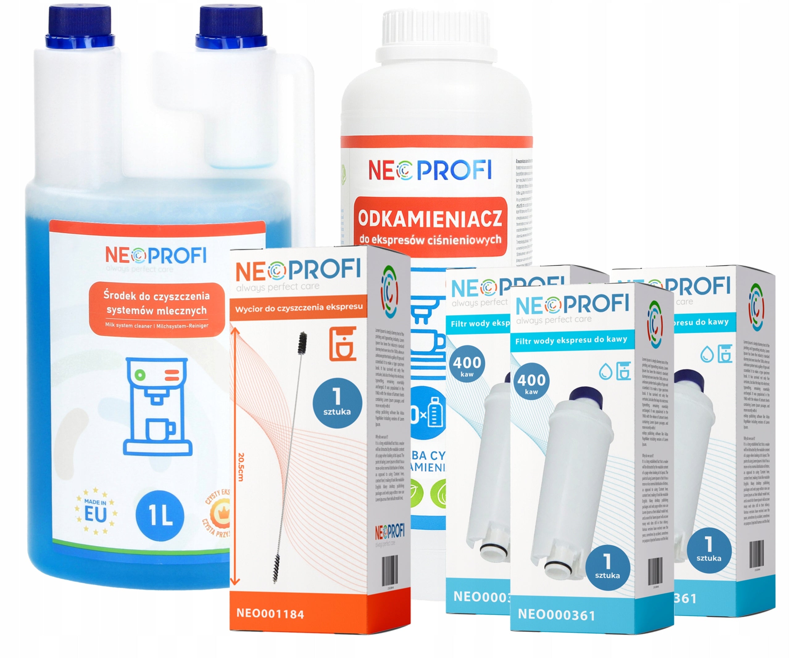 Coffee Maker Maintenance Kit Filter Descaler | NeoProfi