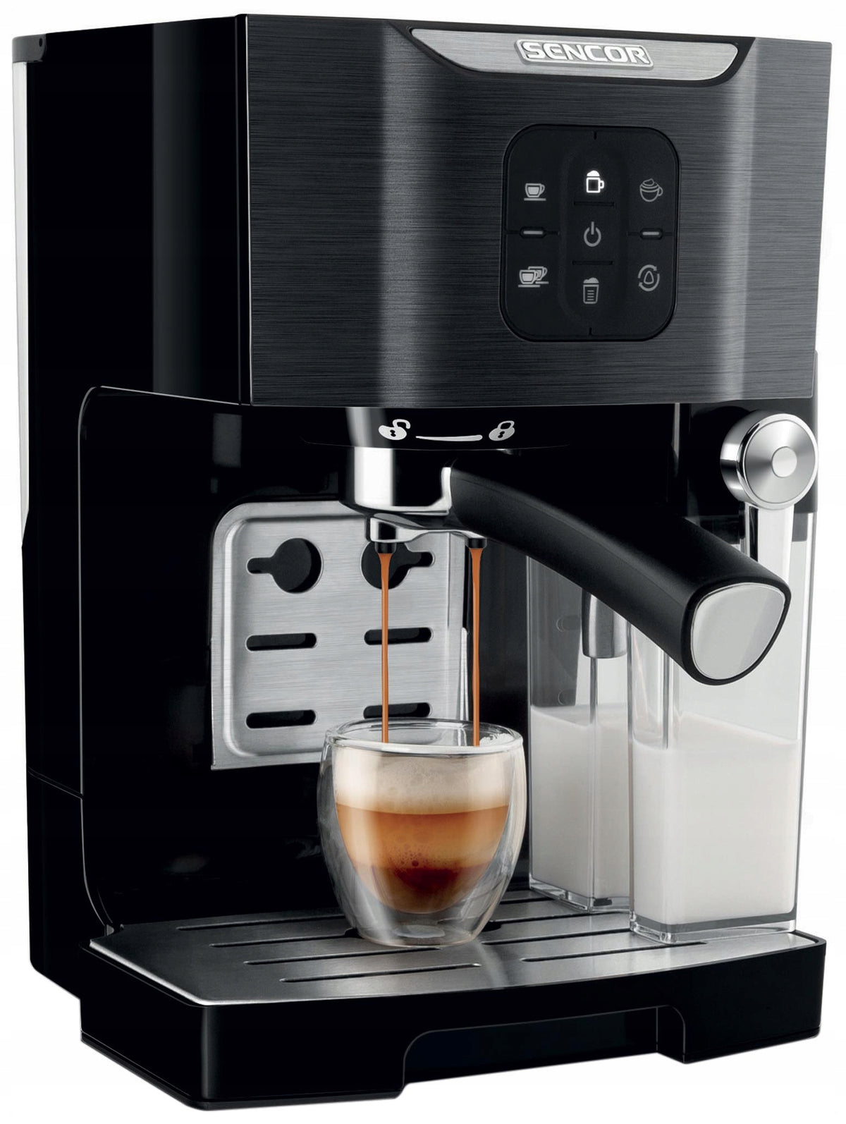 Coffee Maker Pressure Flask with frother Sencor 1450W 20 bar