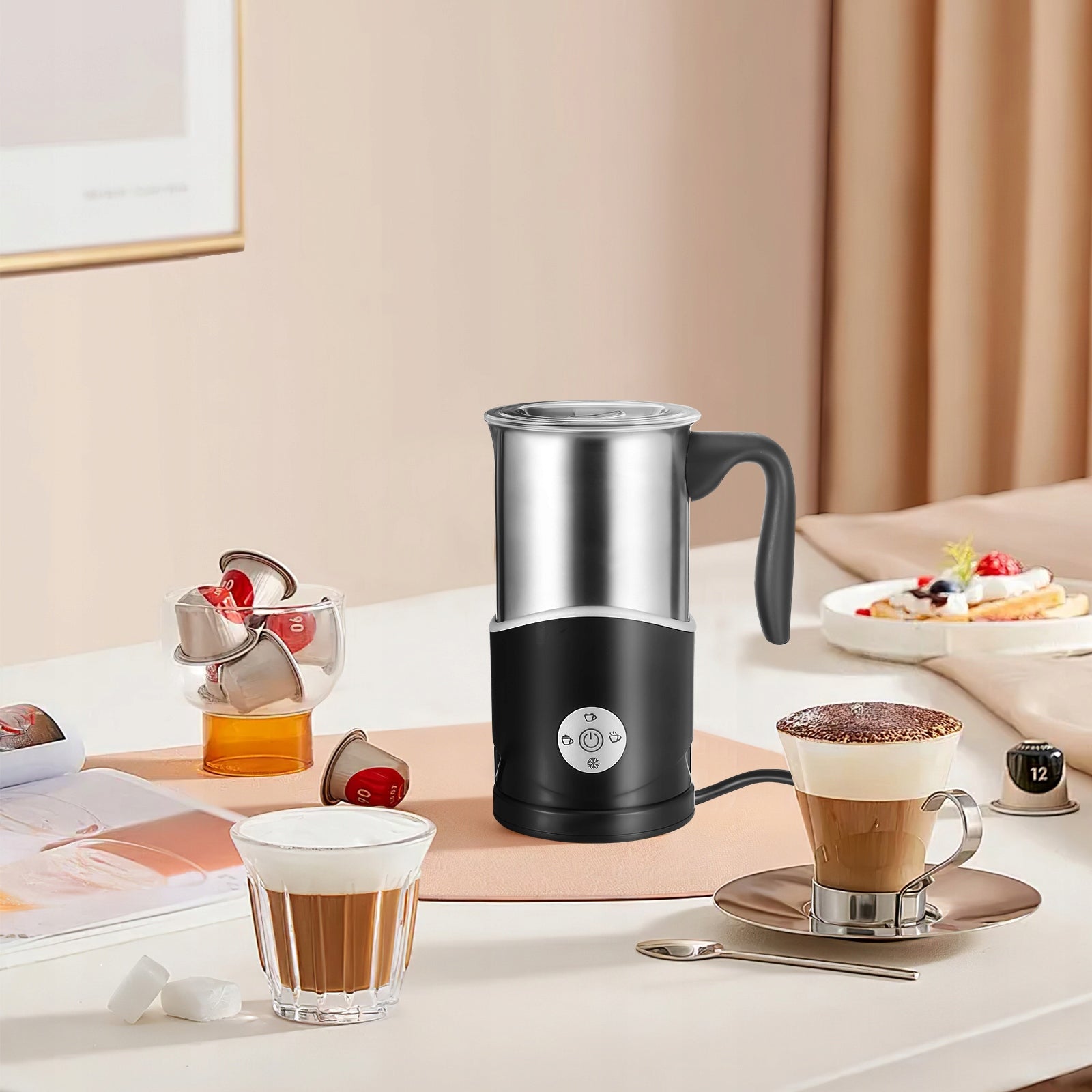 Coffee Milk frother Ruhhy 500W 4in1 LED Display BPA FREE EAN (GTIN) 4896009073727