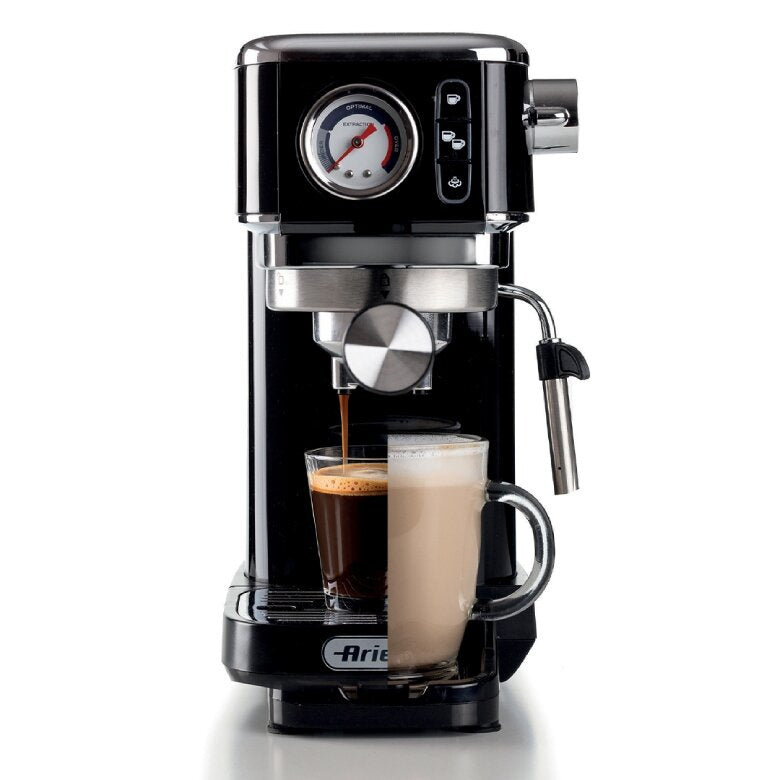 Coffee maker Ariete Perfetto Slim Metal Manometro Moderna 1381/32 Black Model 1381/32