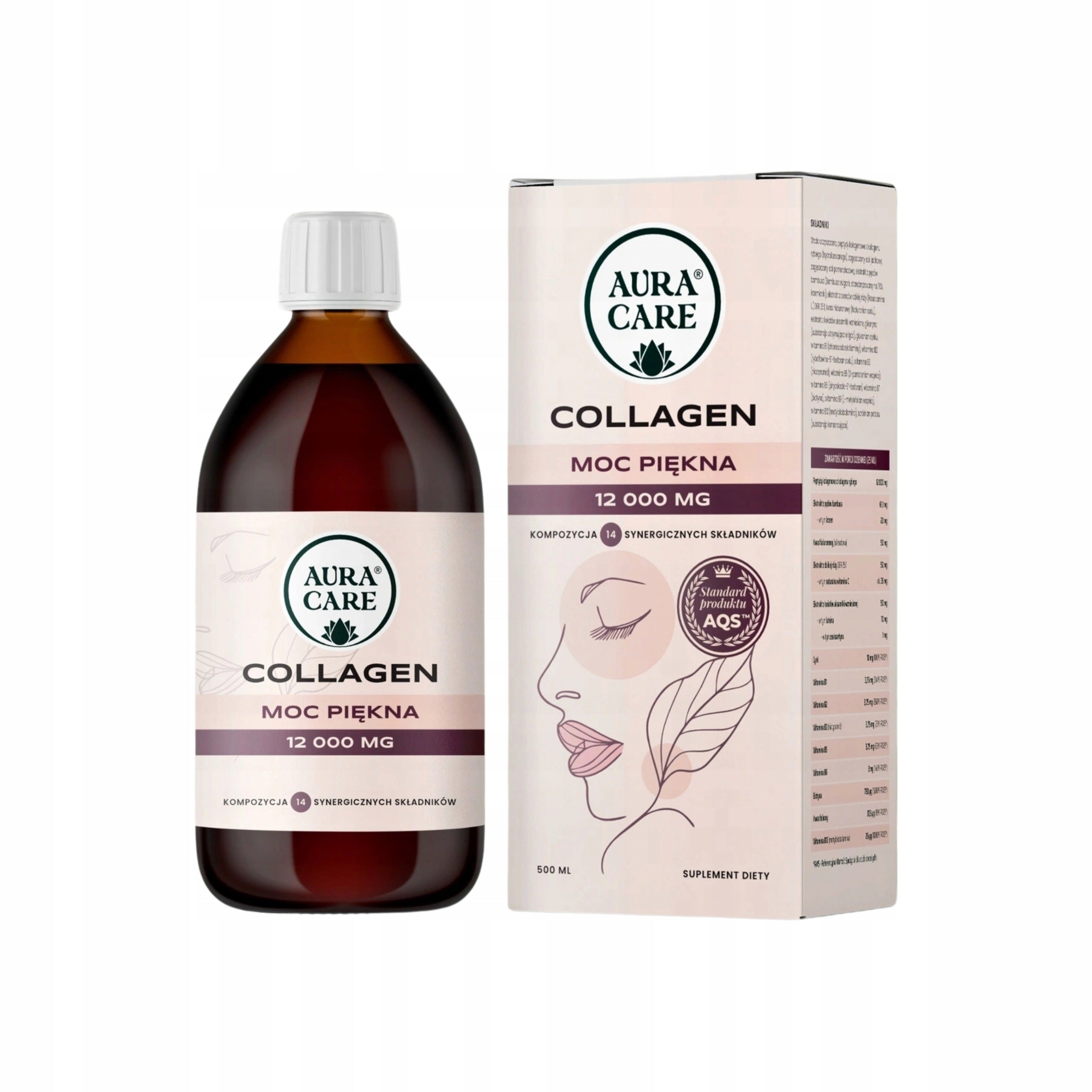 Collagen Aura Care Collagen Power Beauty- vitamins biotin Lutein Zinc 500ml