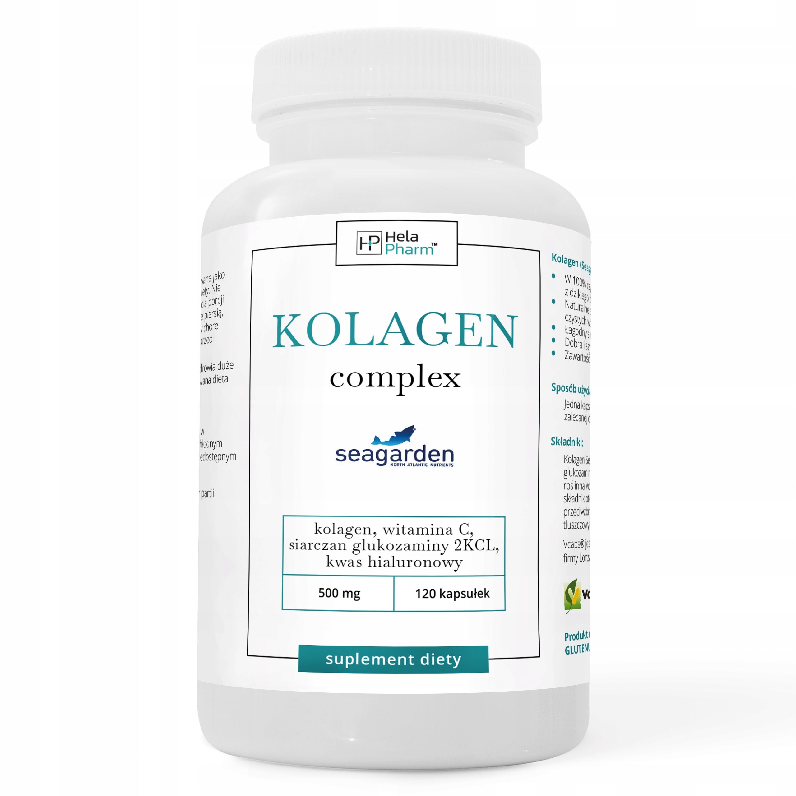 Collagen Complex 500mg Fish Sea Skin, JOINTS, BONES 120 capsules
