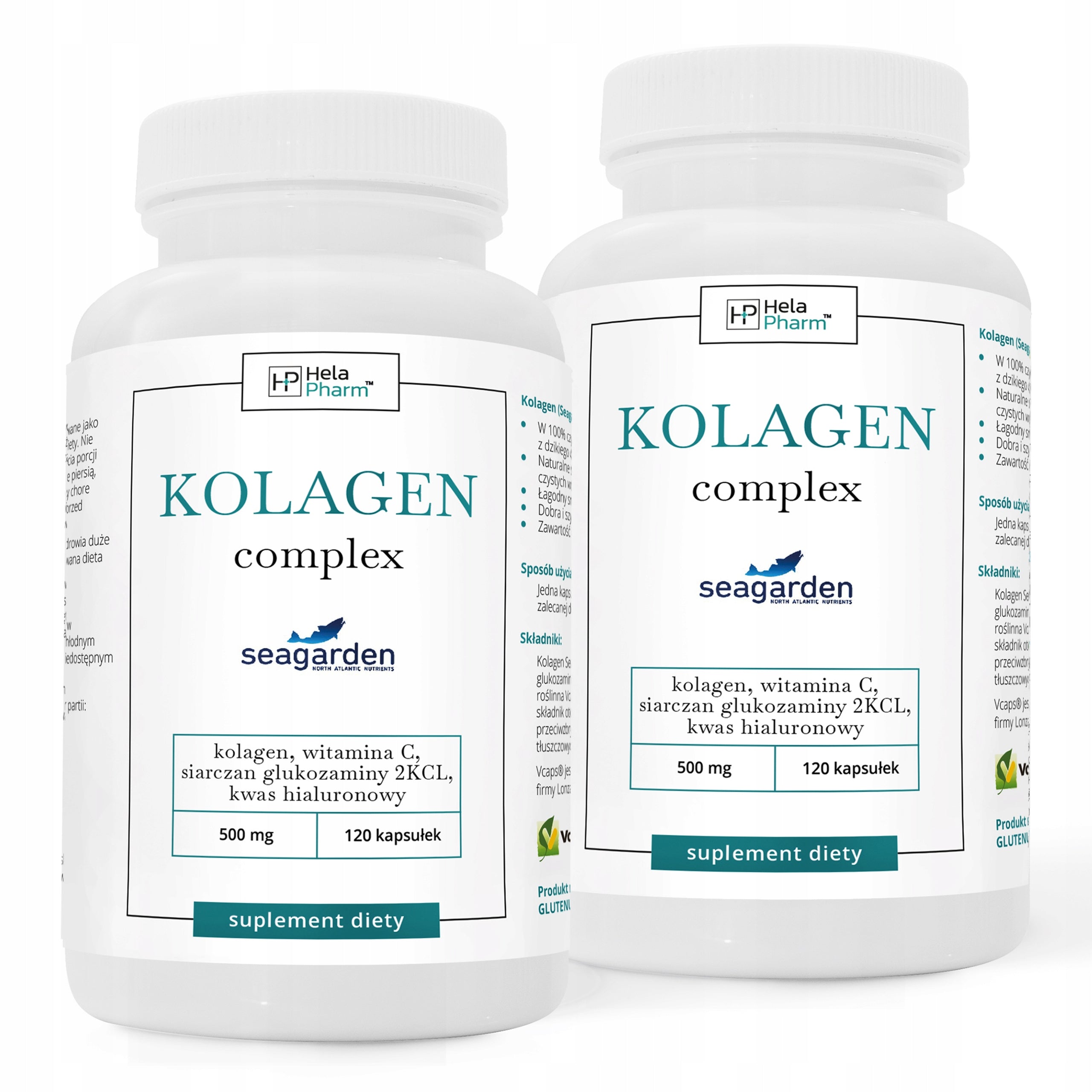 Collagen Complex 500mg Fish Sea Skin, JOINTS, BONES 120 capsules