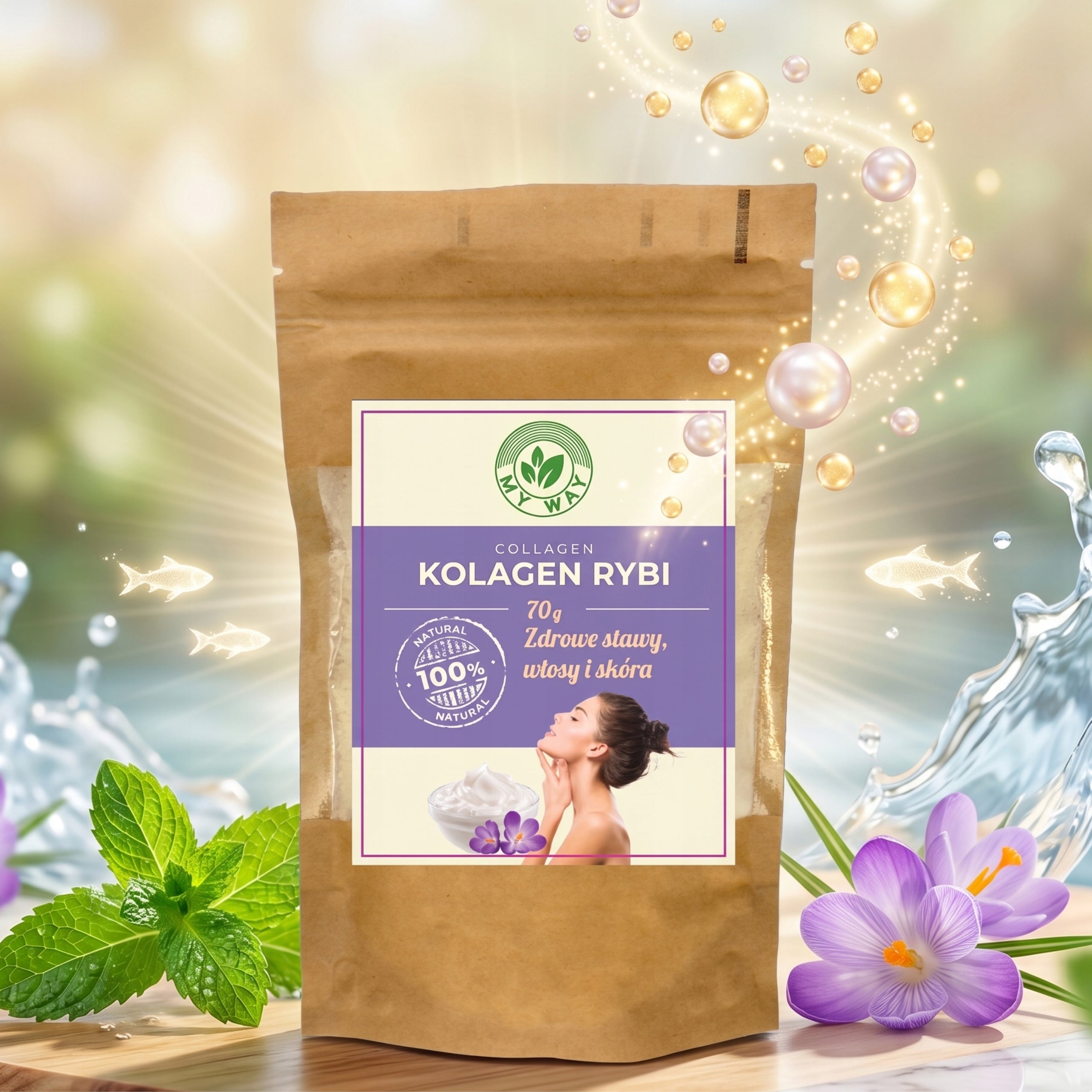 Collagen Fish Powder - for hair joints soluble skin 70g MY WAY Brand no brand