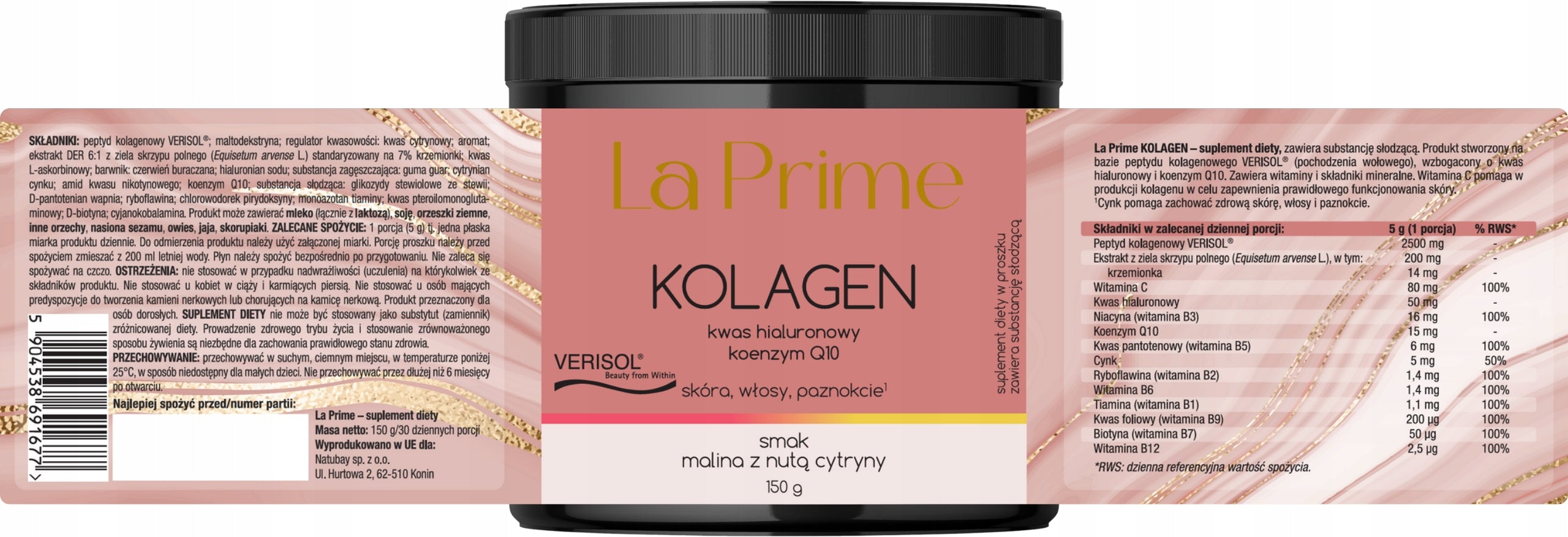 Collagen For Joints Beef LA PRIME Verisol Powder Skin Hair Nails Medical device no