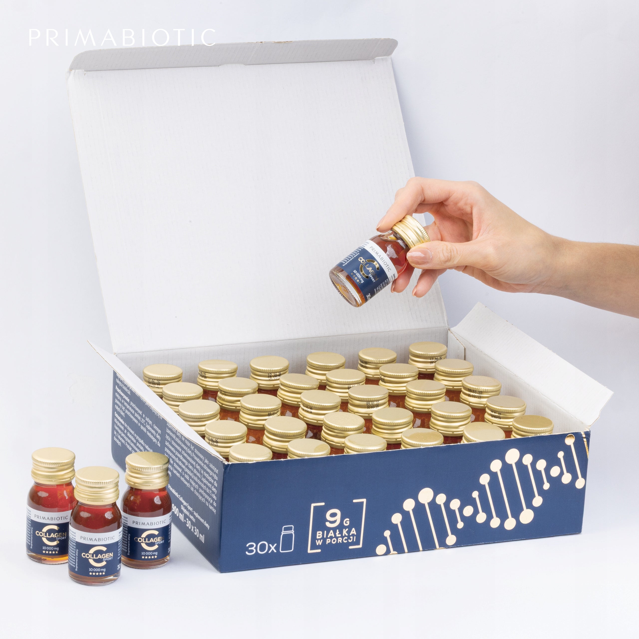 Collagen Liquid Joint Supplement PRIMABIOTIC COLLAGEN SPORT 10000mg 30pcs×30ml Packaging status original