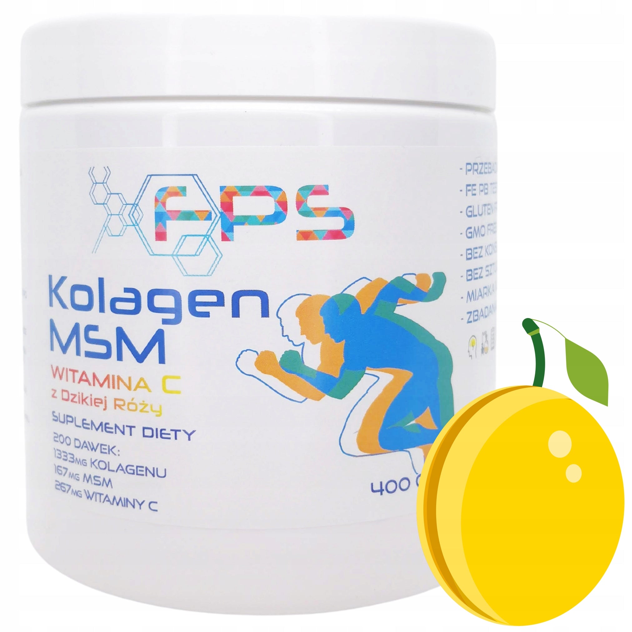 Collagen MSM Vitamin C powder for joints 400g FPS