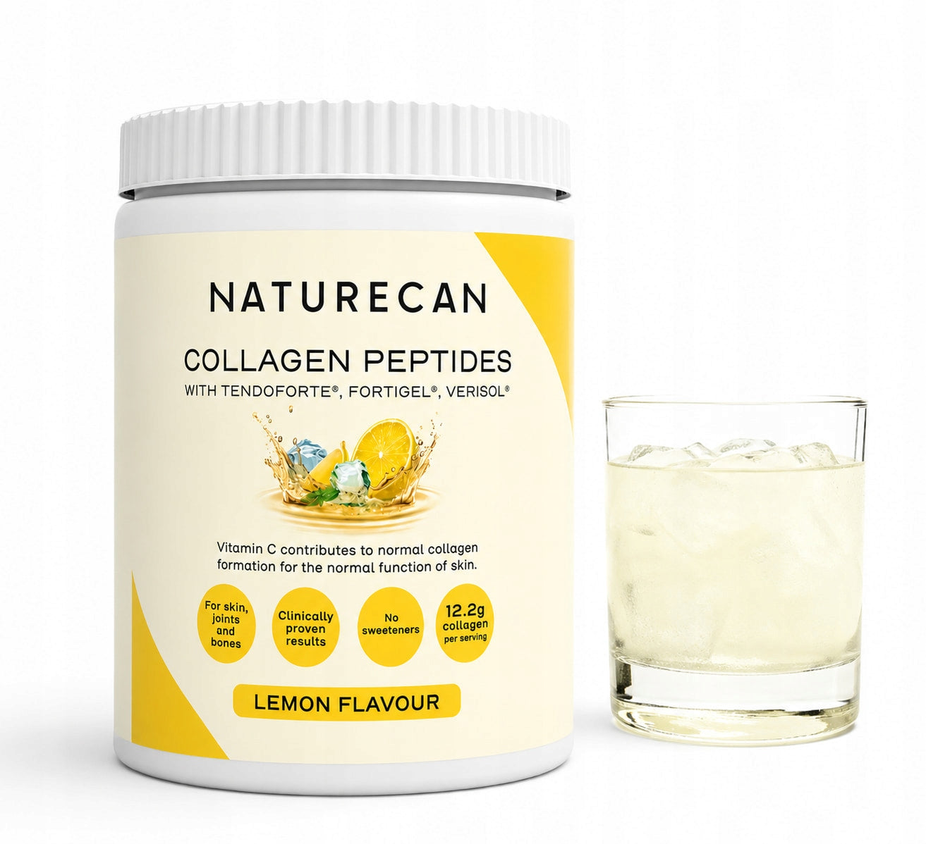 Collagen Peptides Lemon 600g 12,2g per serving tested CoA Type I III