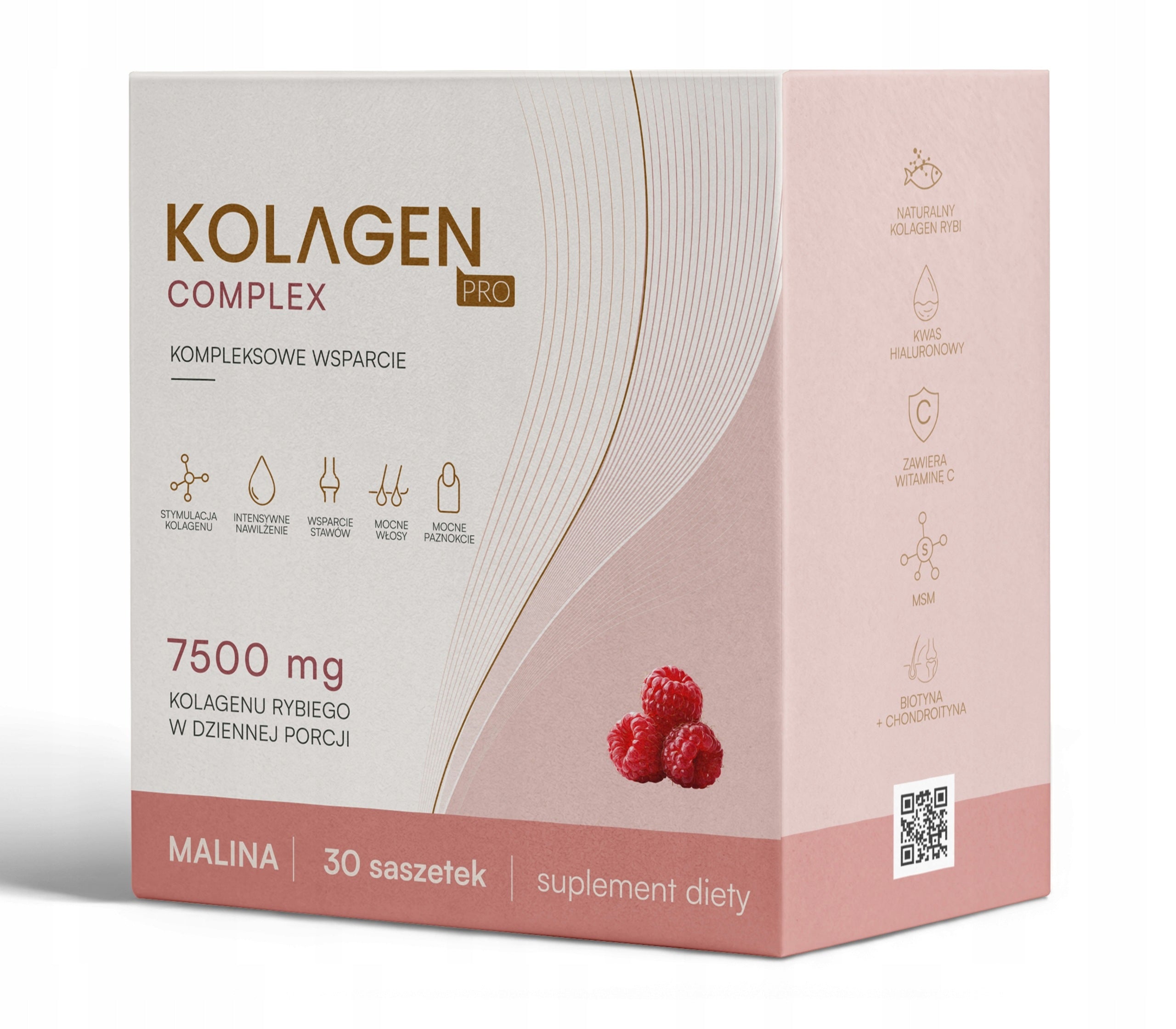 Collagen Pro Fish Joints Hair Nails 30 Raspberry Sachets 7500mg Nature