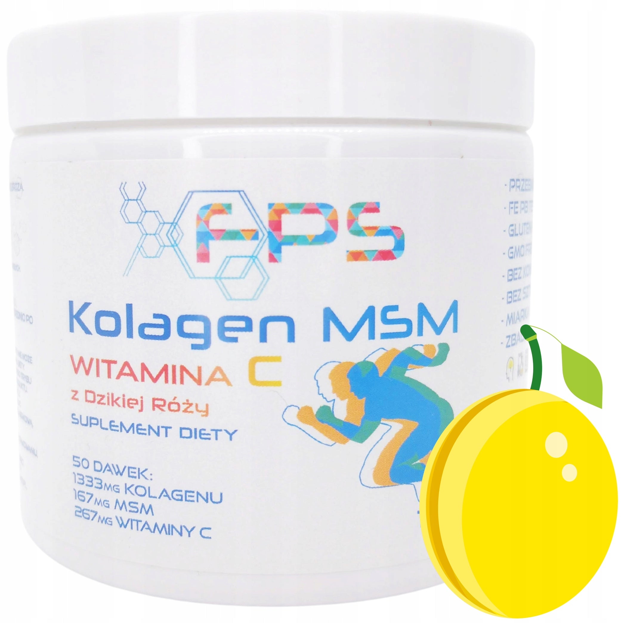 Collagen for joints Knees MSM Vitamin C powder 100g FPS Organic Sulfur