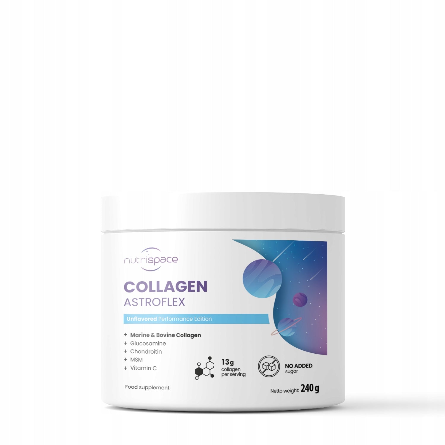 Collagen for joints Natural 240g Powder Regeneration Nutrispace Astroflex