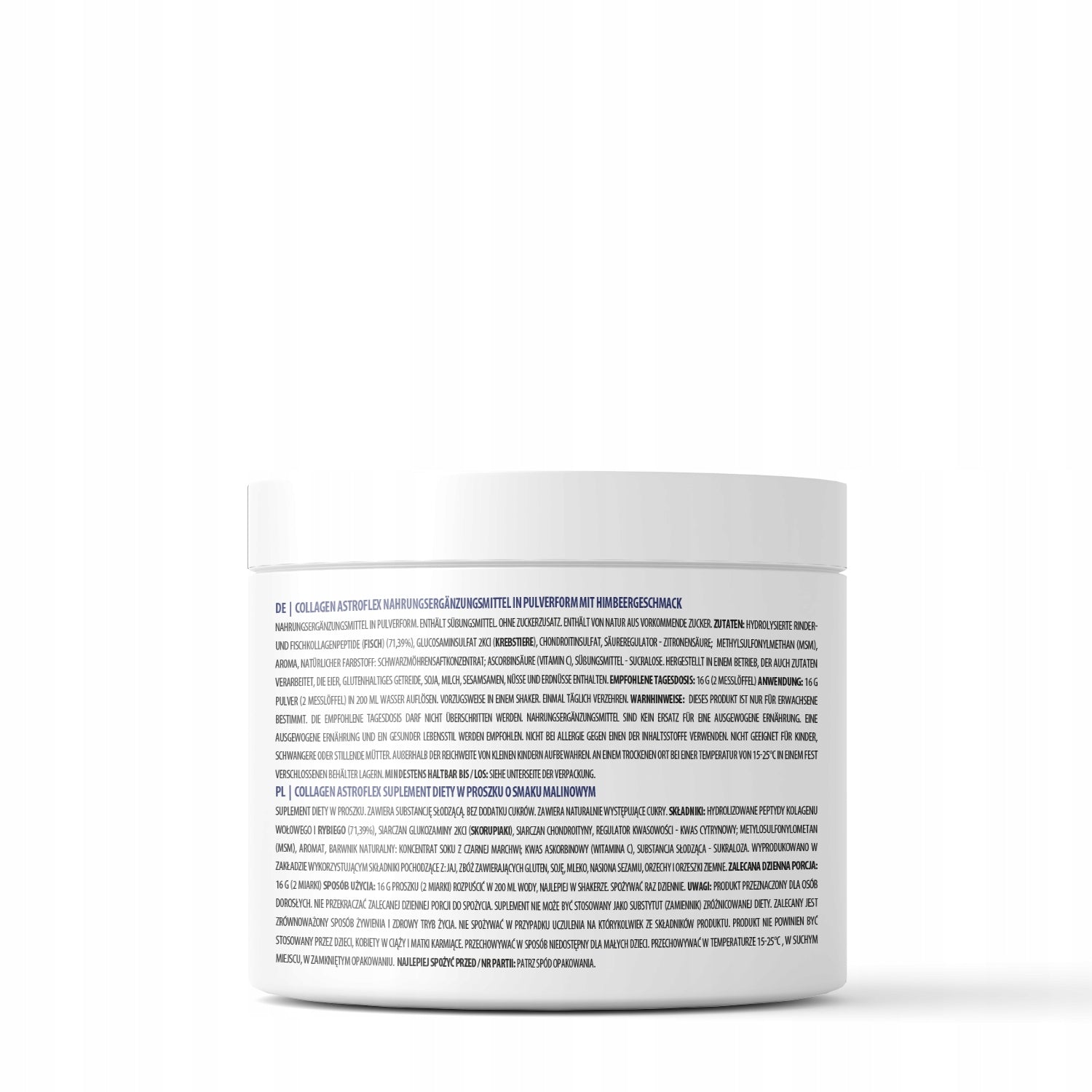 Collagen for joints Raspberry 240g Powder Regeneration Nutrispace Astroflex Brand nutrispace