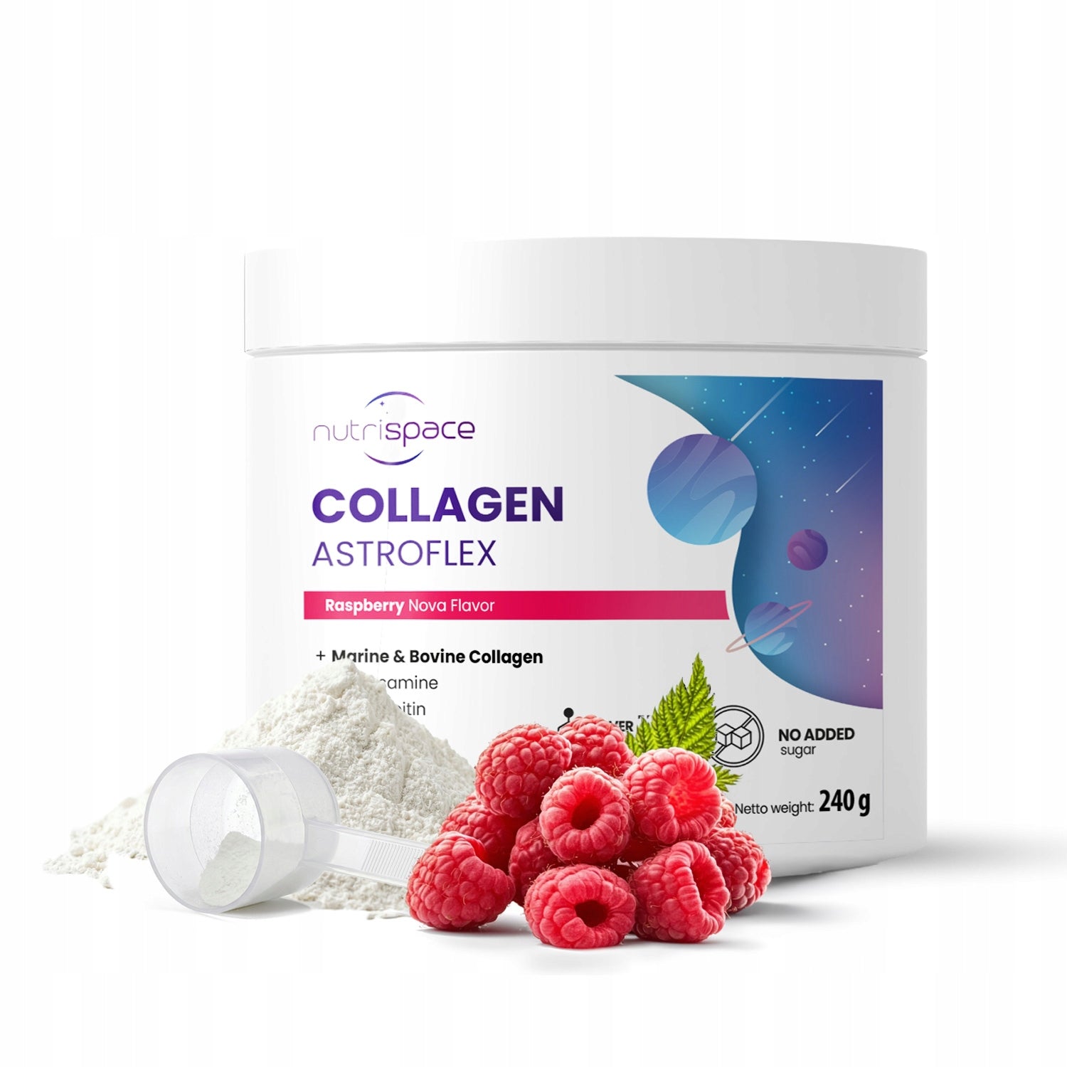 Collagen for joints Raspberry 240g Powder Regeneration Nutrispace Astroflex