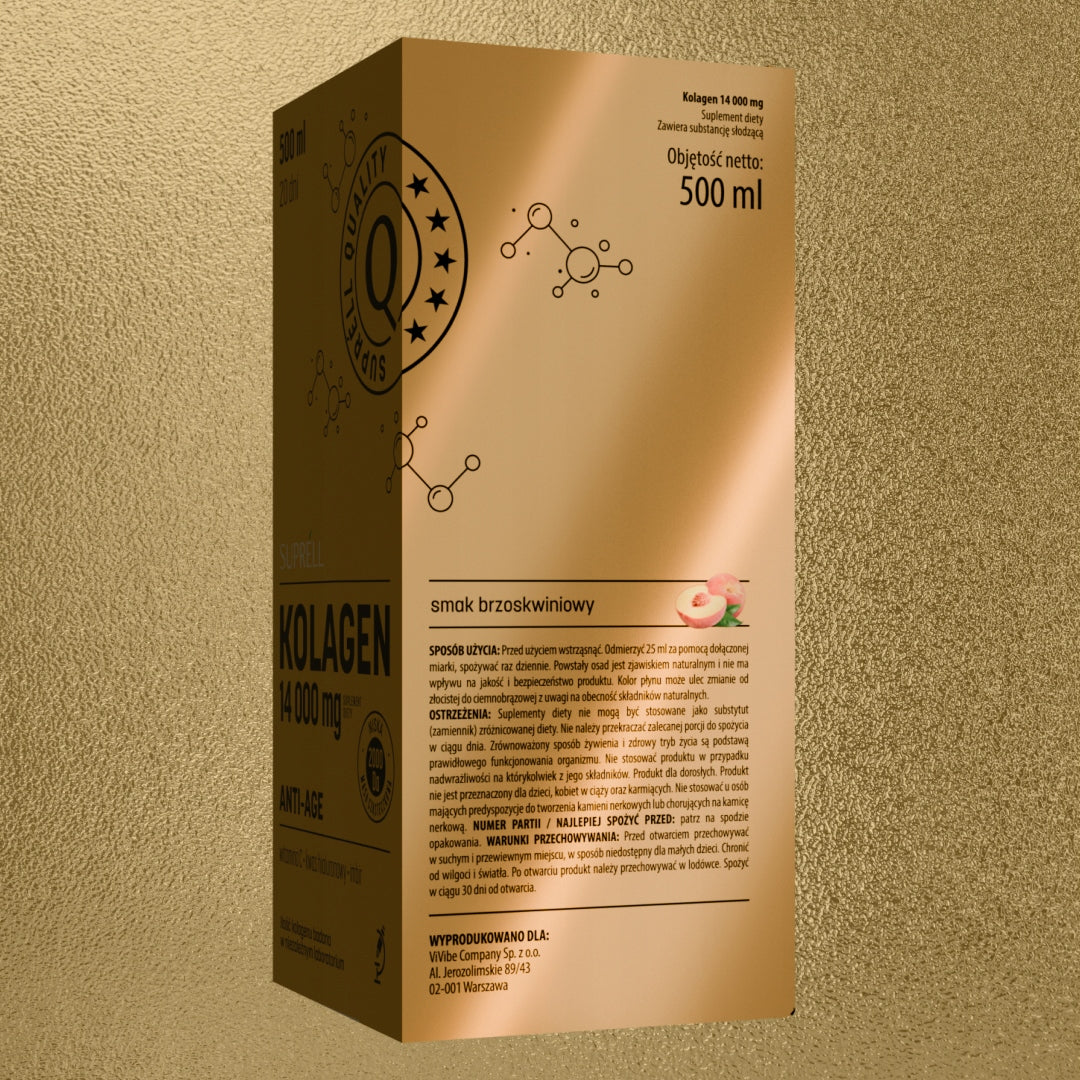 Collagen for joints Skin | 14000 mg | Quin. Hyaluronic Wit C | For drinking 500ml Product weight with unit packaging 0.653 kg