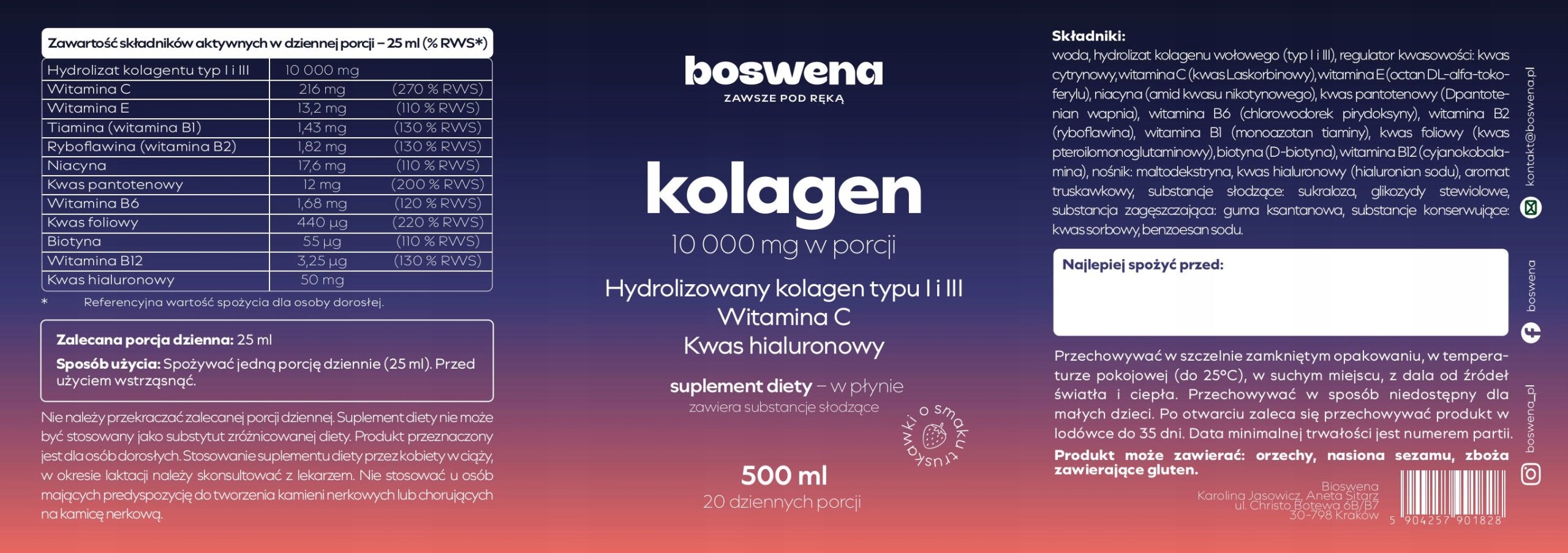 Collagen for joints for drinking 500ml strawberry Boswella strong joints bone skin Medical device no