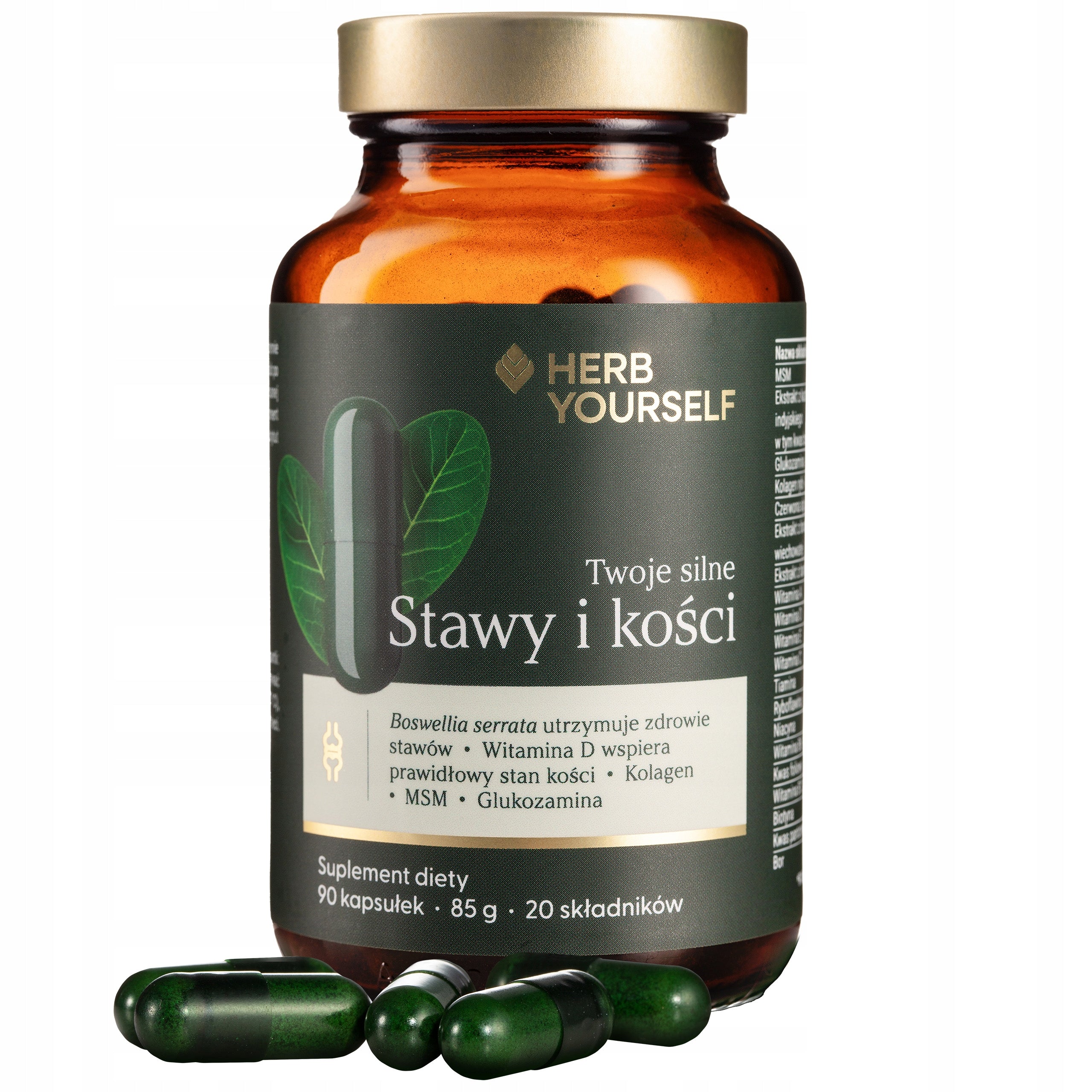 Collagen supplement for joints and bones Collagen fish HerbYourself 90 capsules