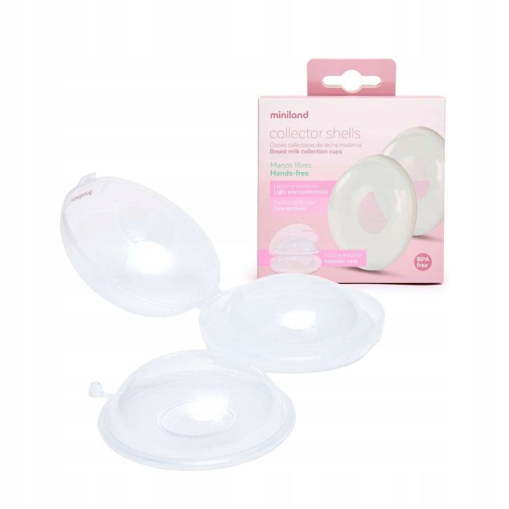 Collectors Milk Lactation Shells Miniland 2 Pcs 2in1 Case