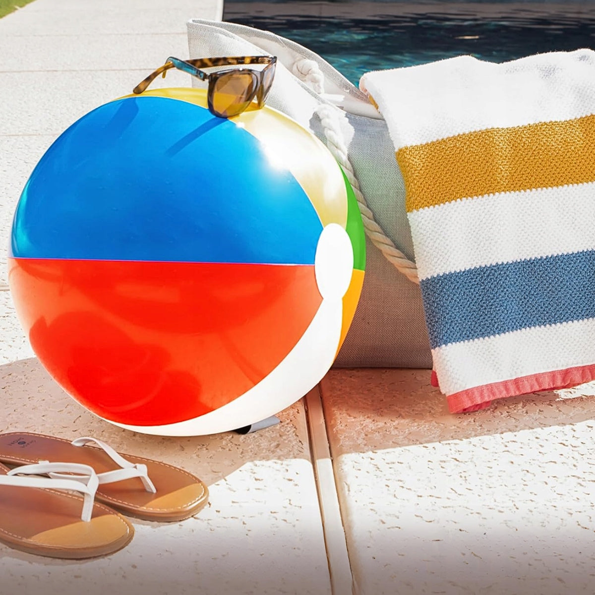 Colorful Beach Water InFLATABLE BALL For Pool For Garden 35 cm Kid's age 3+ years