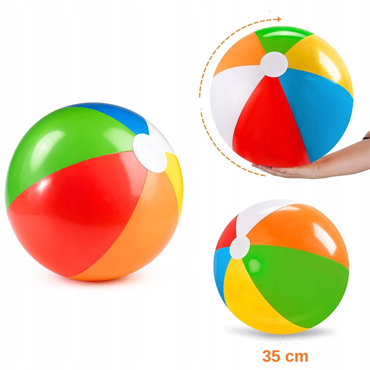 Colorful Beach Water InFLATABLE BALL For Pool For Garden 35 cm Kind beach