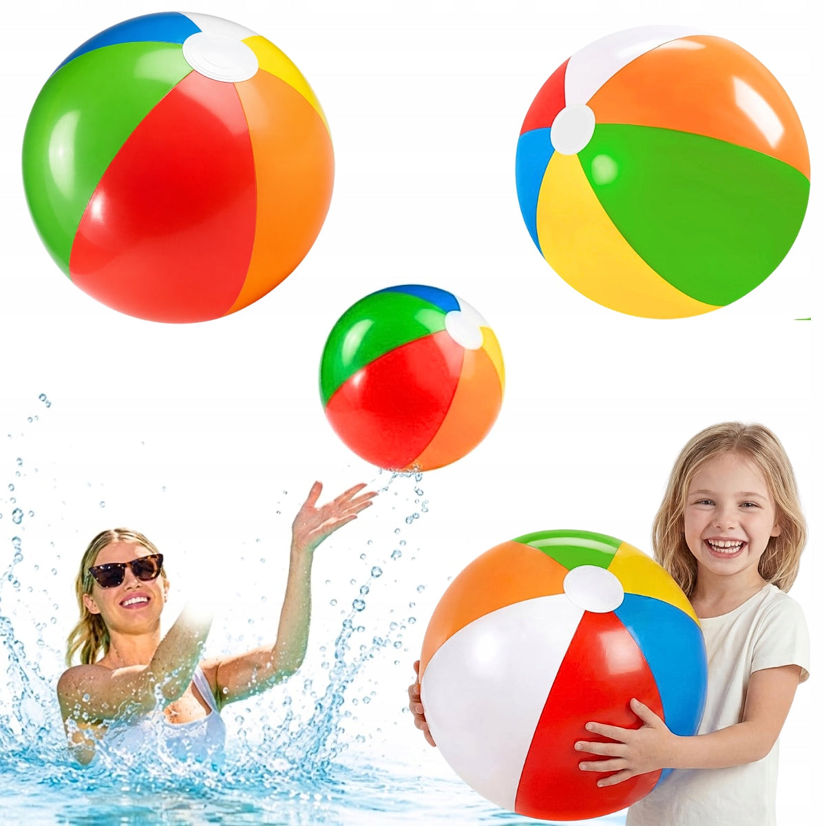 Colorful Beach Water InFLATABLE BALL For Pool For Garden 35 cm