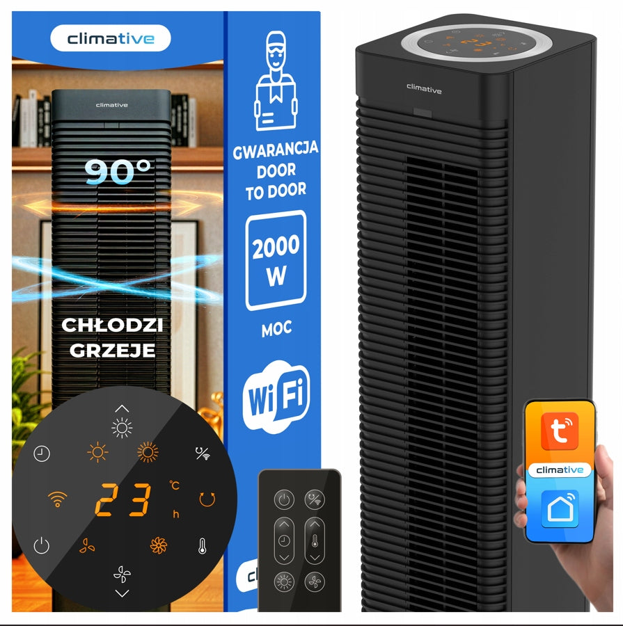 Column Fan Climative CoolHeat Standing COOLS+HEATS WiFi LED