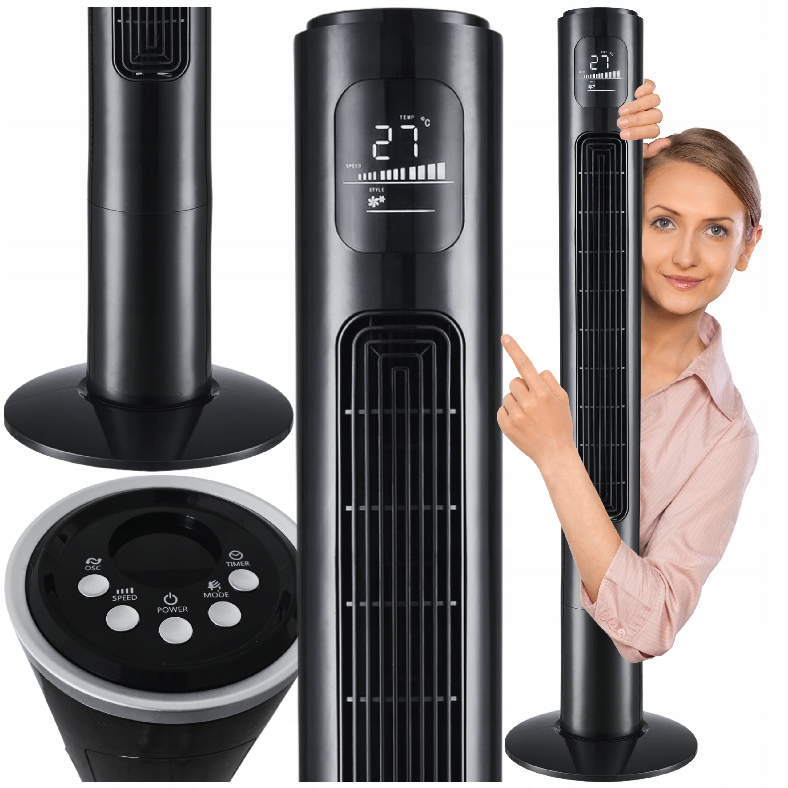 Column Fan Standing Fan Quiet Standing Remote Control Ionization 117cm XL
