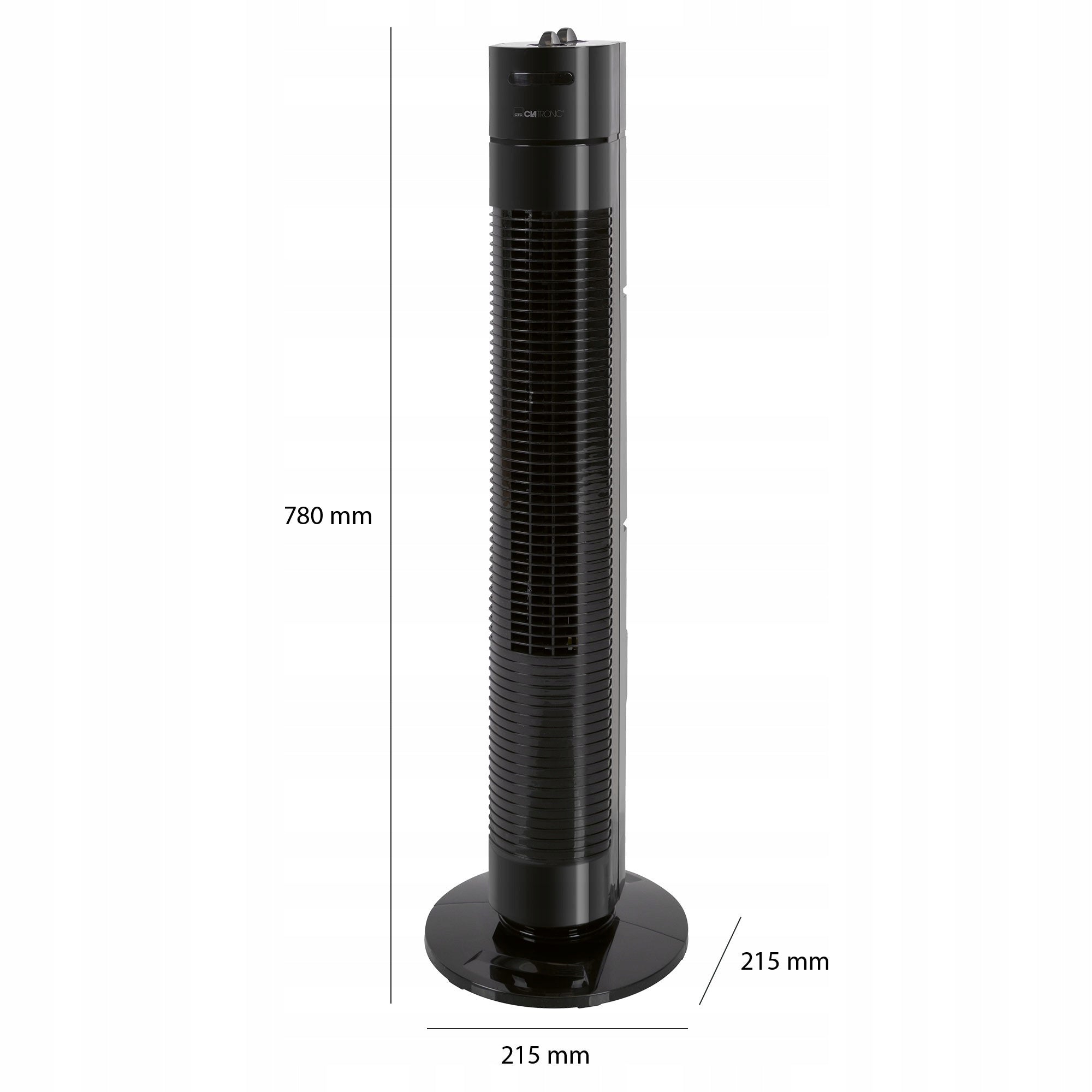 Column fan Clatronic TVL 3770 black 78 cm 35 W oscillation timer Dominant color black