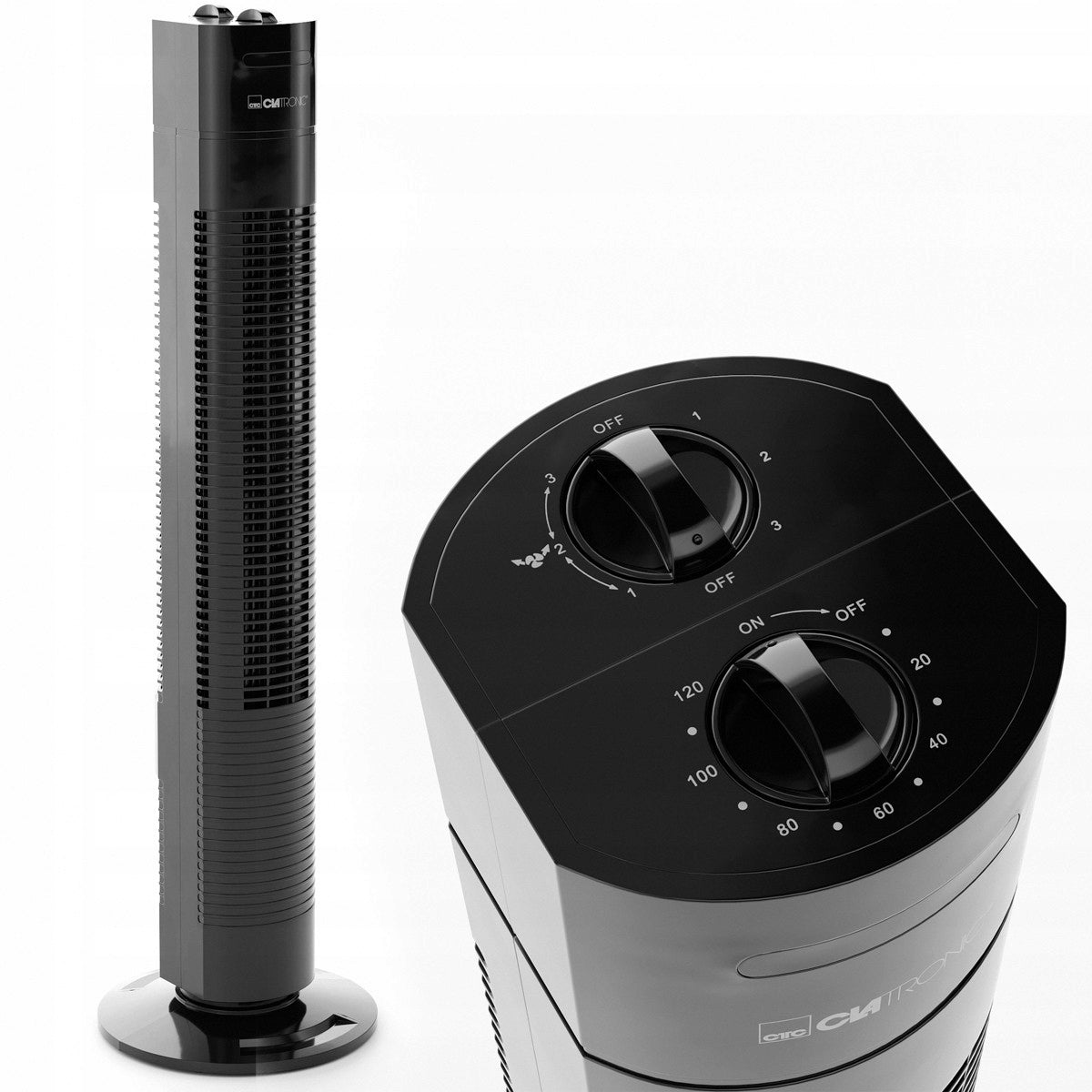 Column fan Clatronic TVL 3770 black 78 cm 35 W oscillation timer