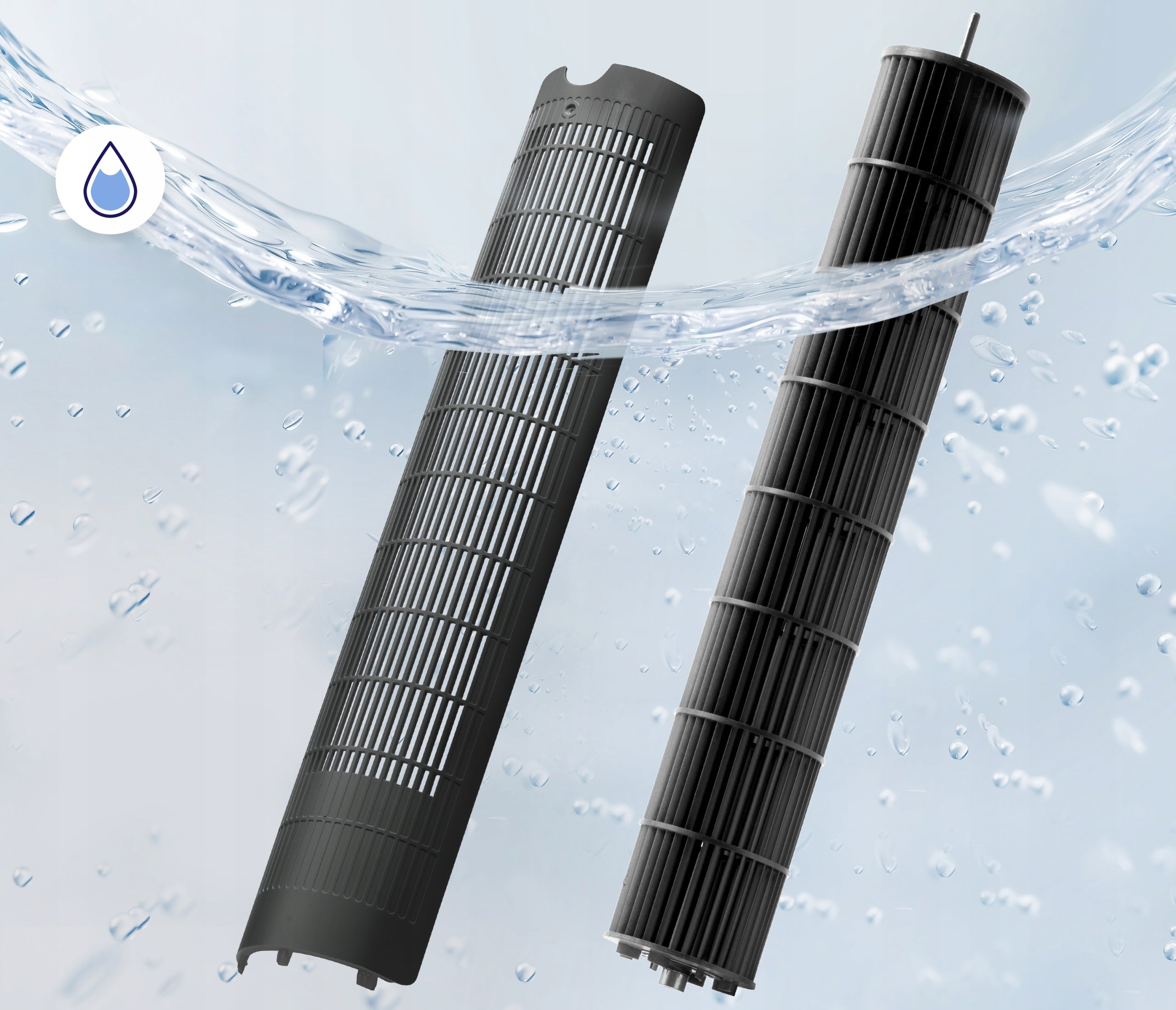 Column fan Levoit TempSense 42 DC PRO floor standing fan Dominant color black