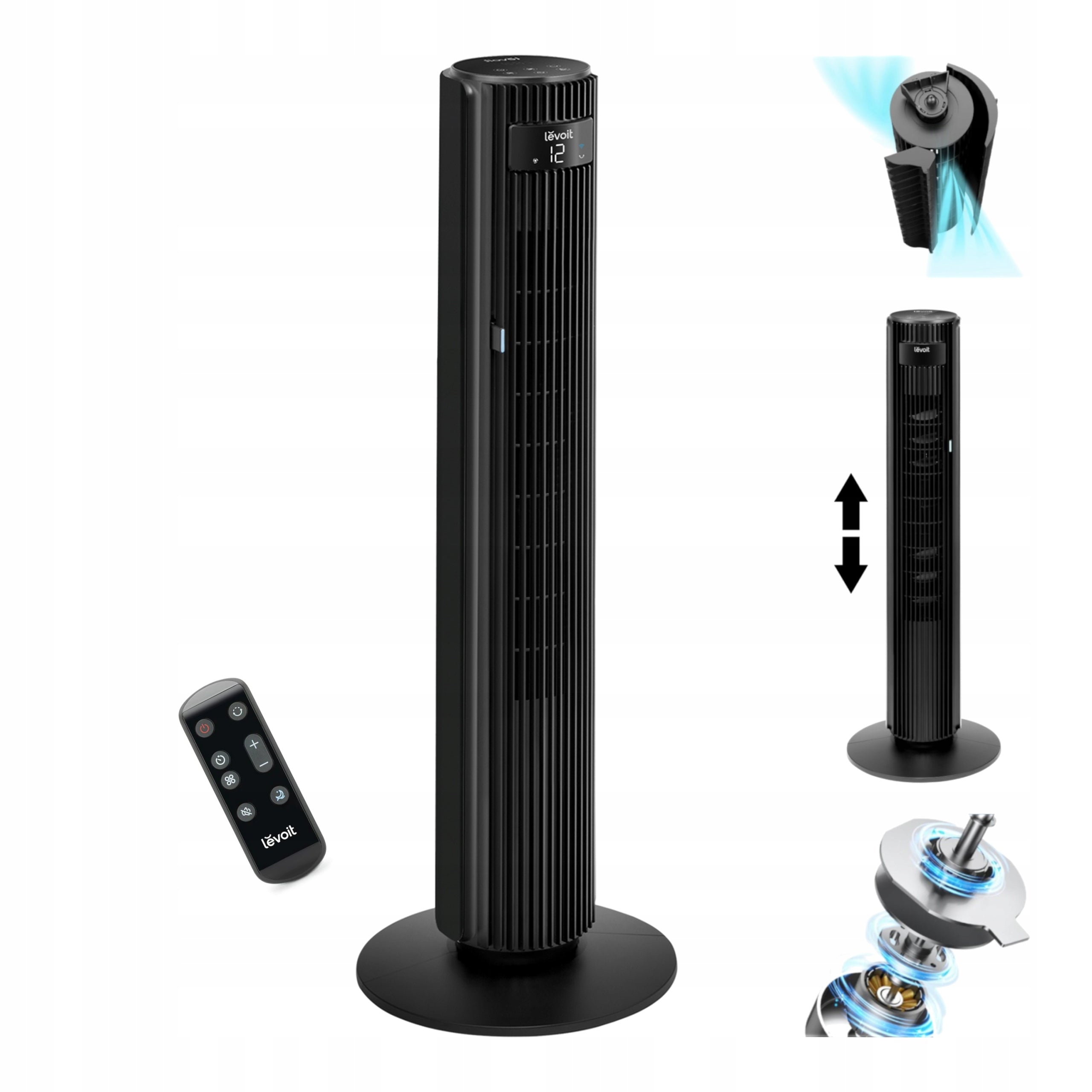 Column fan Levoit TempSense 42 DC PRO floor standing fan