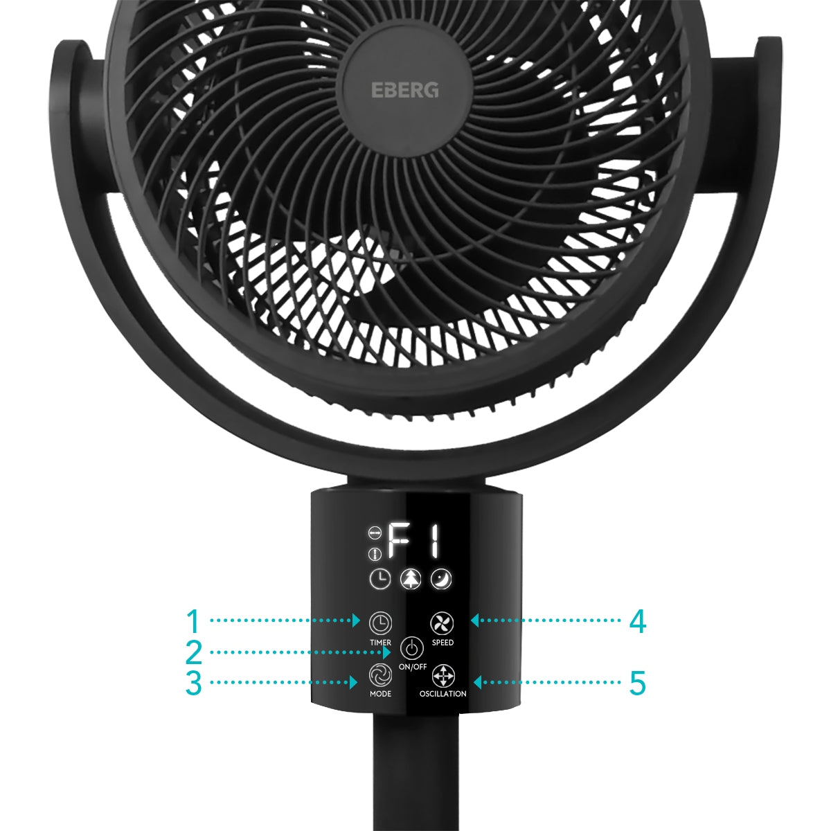 Column fan standing column floor fan EBERG GOX 4D PILOT Fan type floor