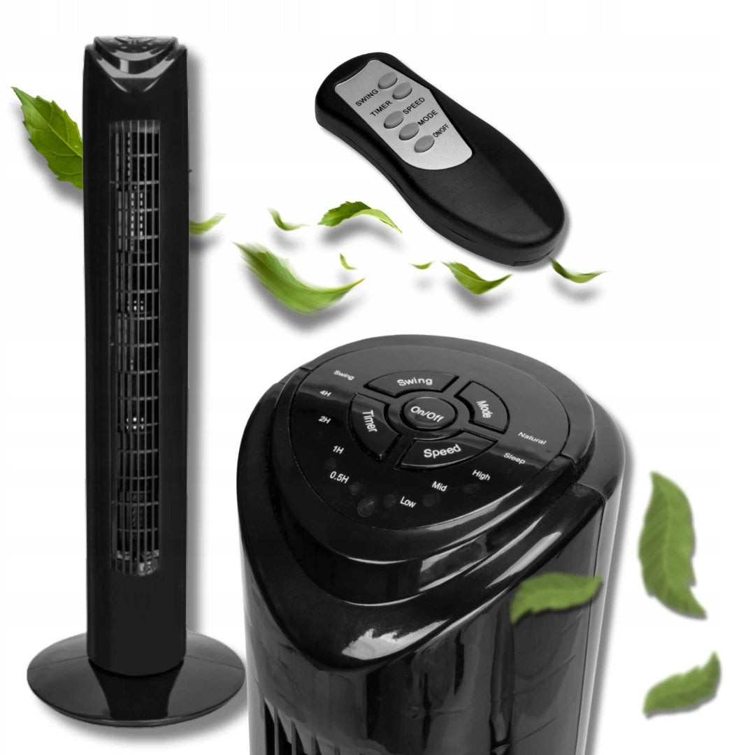 Column fan with remote control 45W oscillation 90° timer 3 modes quiet Packaging status original